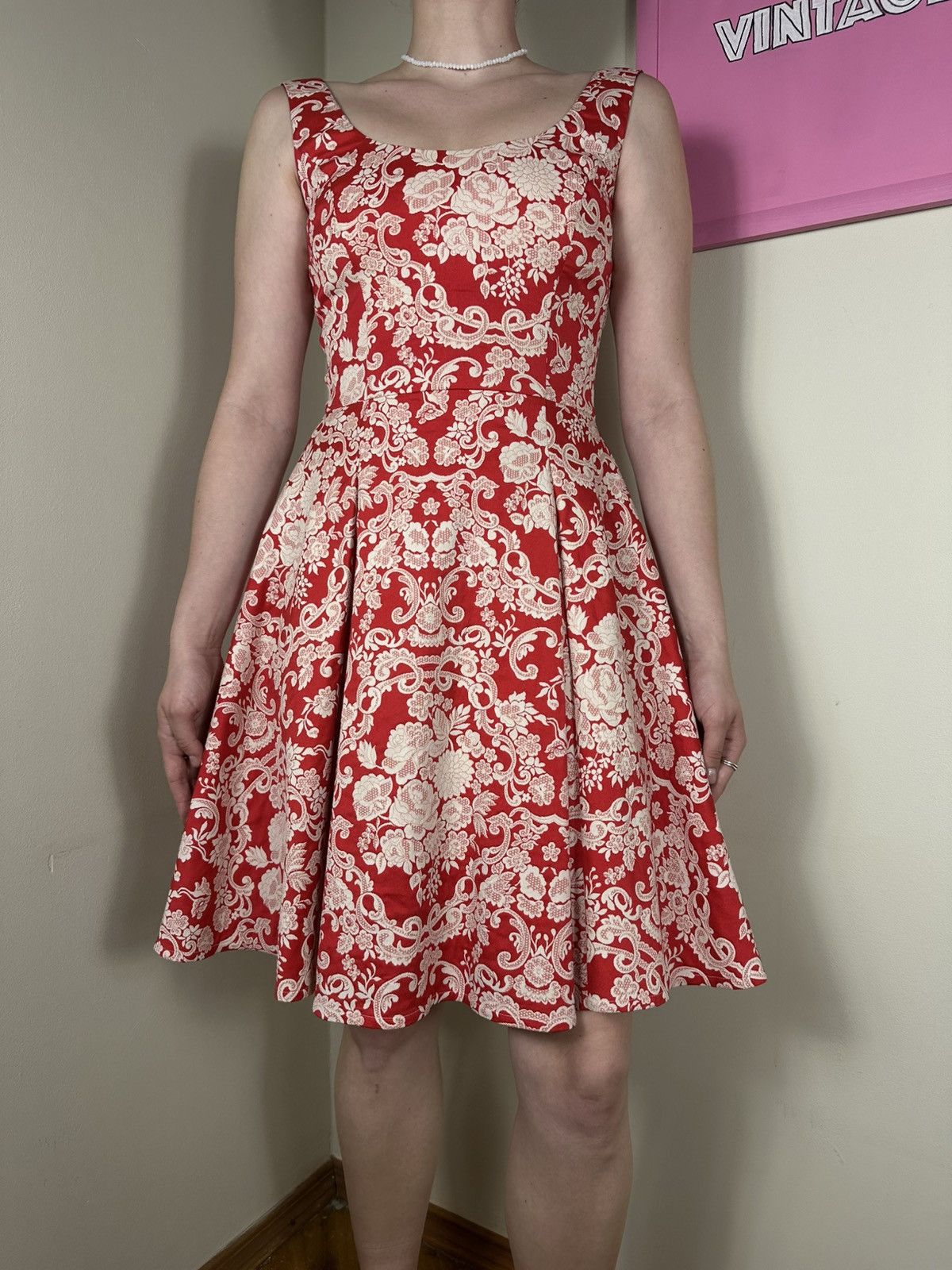 Other Susanne Spatt Classic Label Dress Flared Jacquard Floral Size S / US 4 / IT 40 - 1 Thumbnail