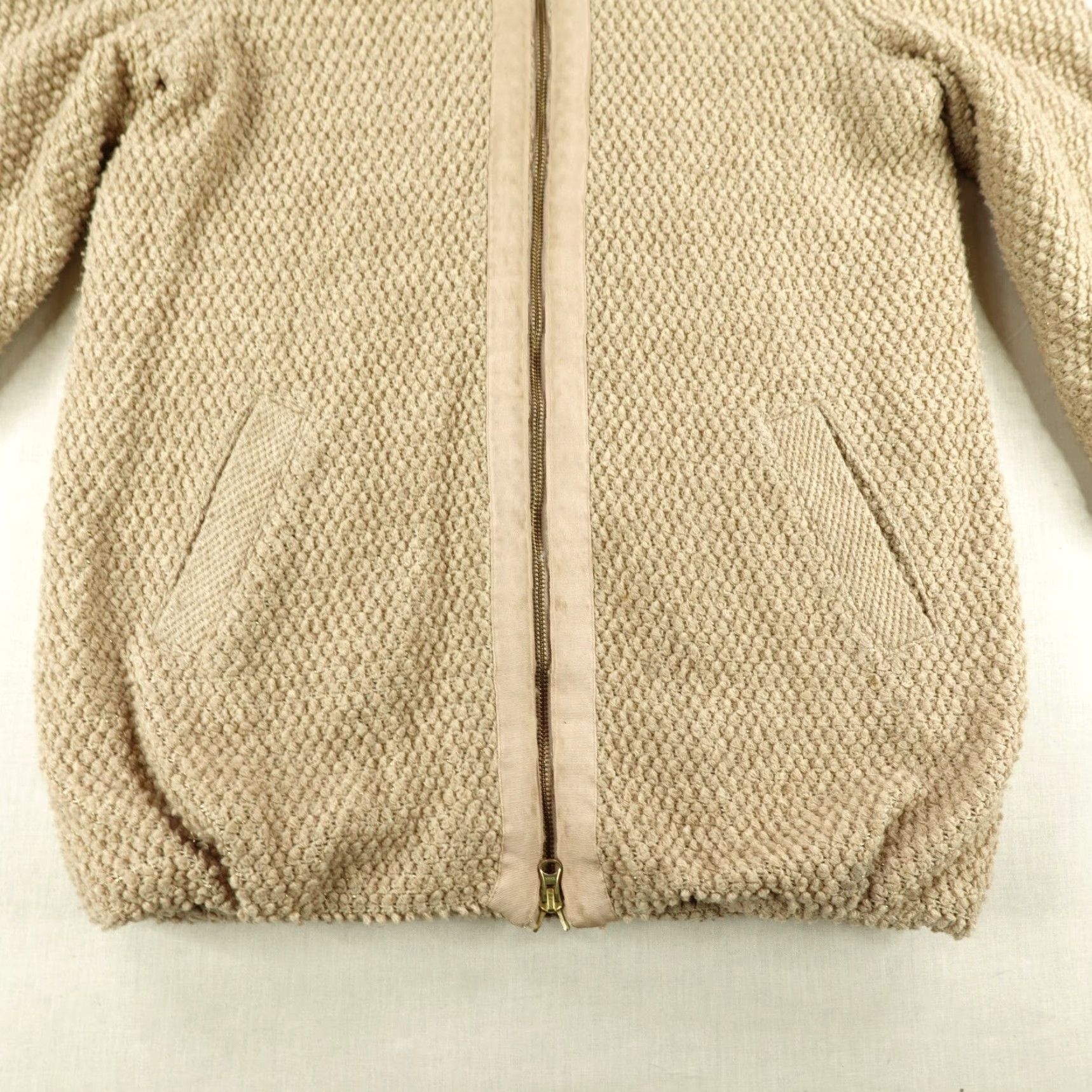 Issey Miyake VINTAGE ISSEY MIYAKE Tsumori Chisato Jacket Women M Beige Wool Hooded Sherpa Fleece Coat 90s Theme Womens Size M / US 6-8 / IT 42-44 - 3 Thumbnail