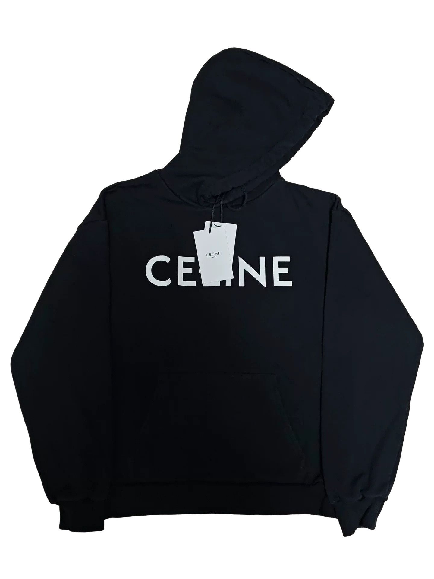 Celine CELINE Logo Print Hoodie Black Size S Size US S / EU 44-46 / 1 - 1 Thumbnail
