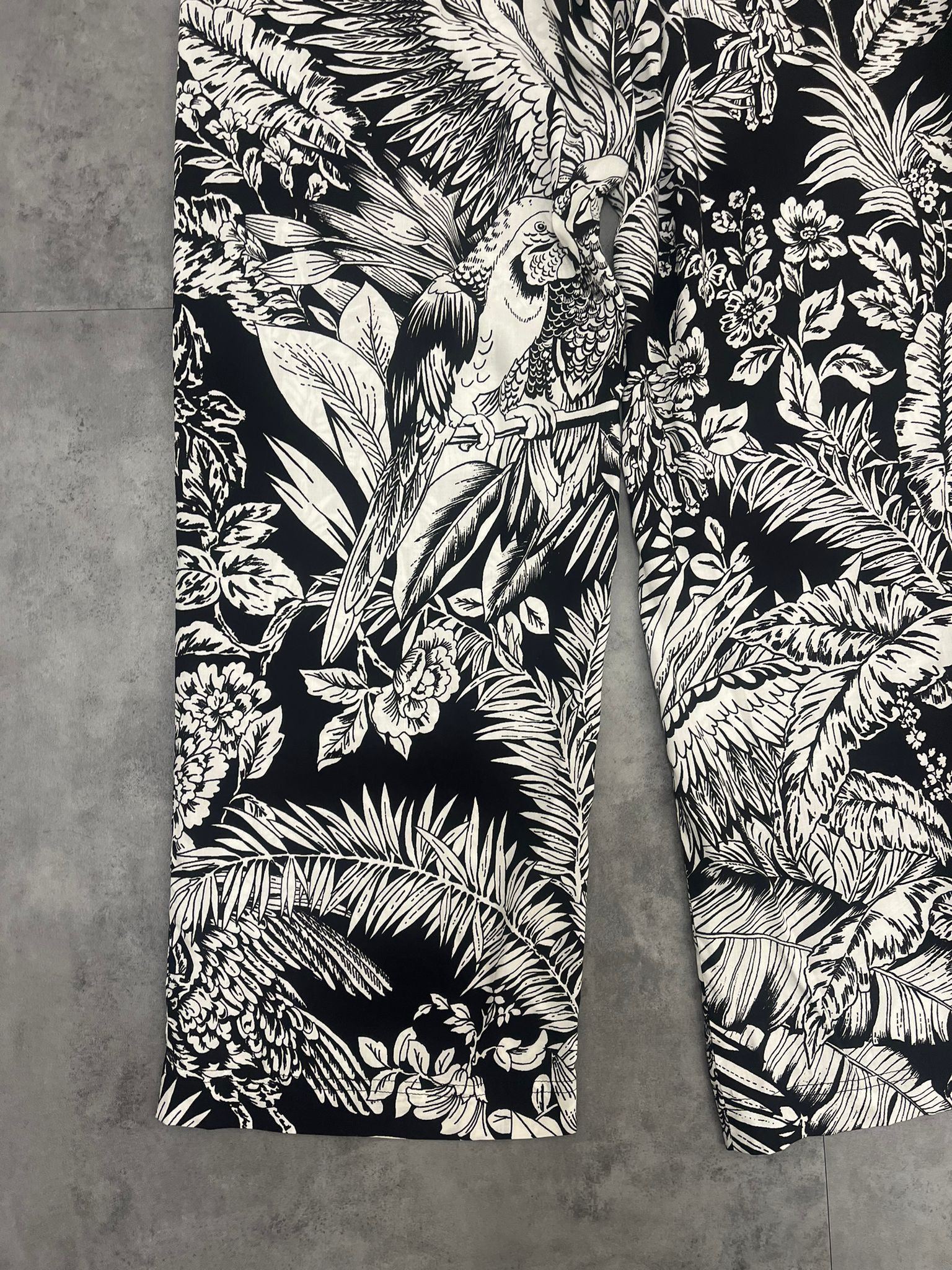 Palm Angels o1c11t2y0823 Jungla Parrots Pajama Pants in Black & White Size US 32 / EU 48 - 13 Thumbnail