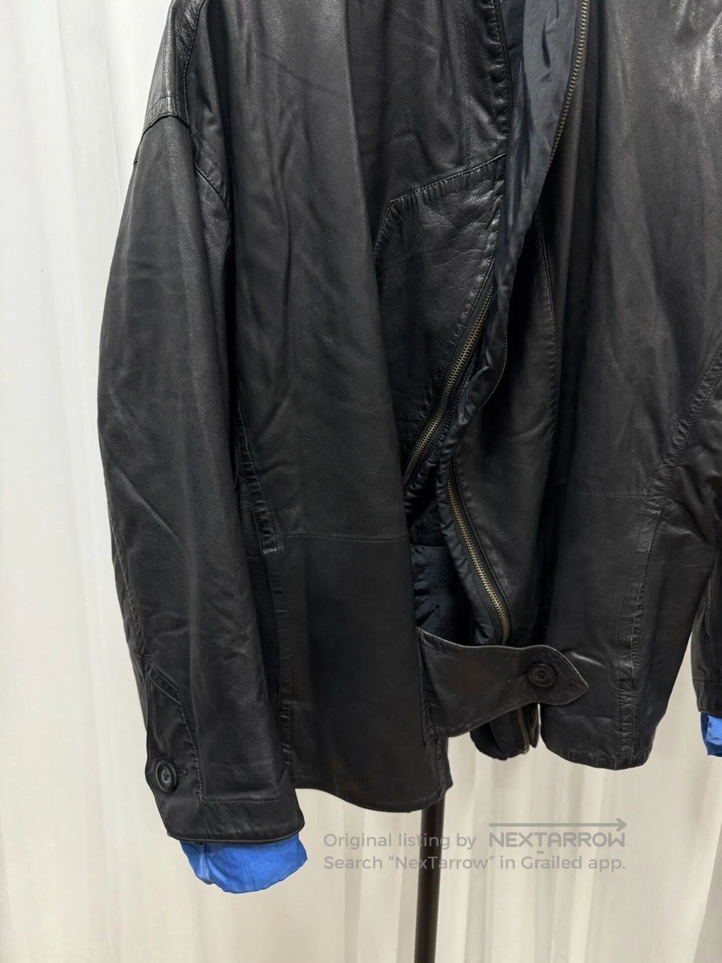 Issey Miyake issey miyake black leather zip jacket M size. Size US M / EU 48-50 / 2 - 2 Thumbnail