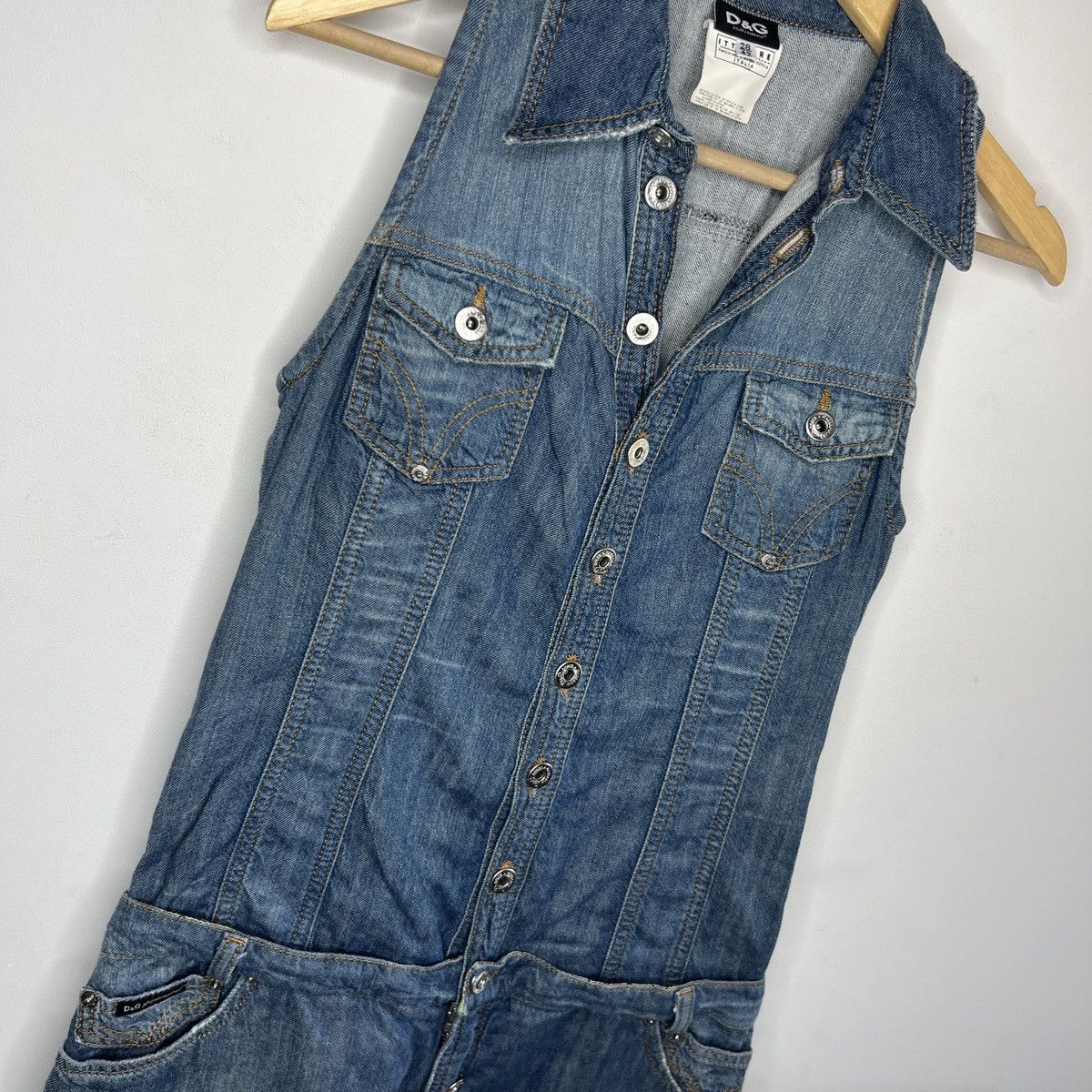 Dolce & Gabbana VINTAGE DOLCE & GABBANA DENIM DRESS SUIT Size M / US 6-8 / IT 42-44 - 3 Thumbnail