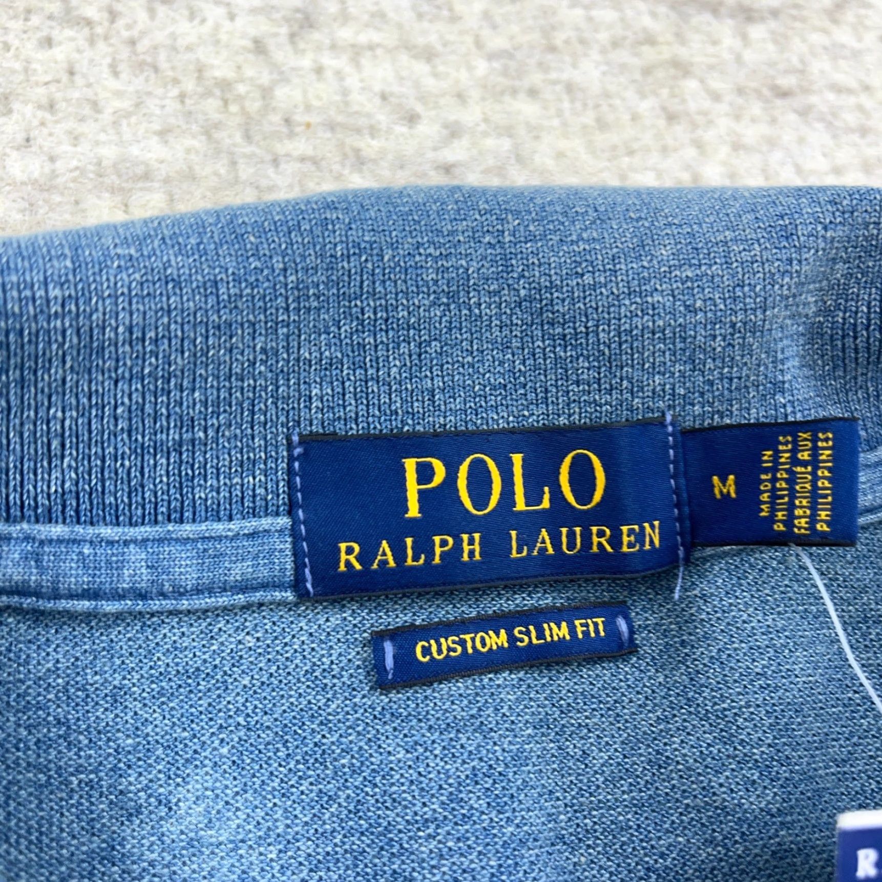 Polo Ralph Lauren Polo Ralph Lauren Polo Shirt Men Medium Blue USA Navy Stencil Print Custom Slim Size US M / EU 48-50 / 2 - 4 Thumbnail