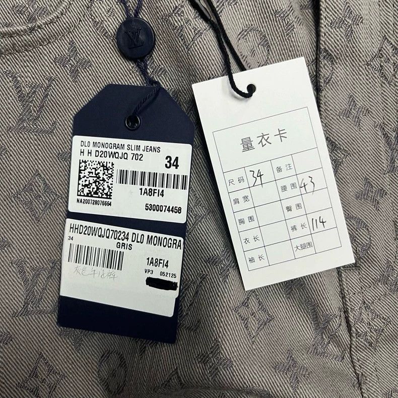 Louis Vuitton louis vuitton Grey Solid Full Print Straight Leg Casual Je Size US 34 / EU 50 - 3 Thumbnail