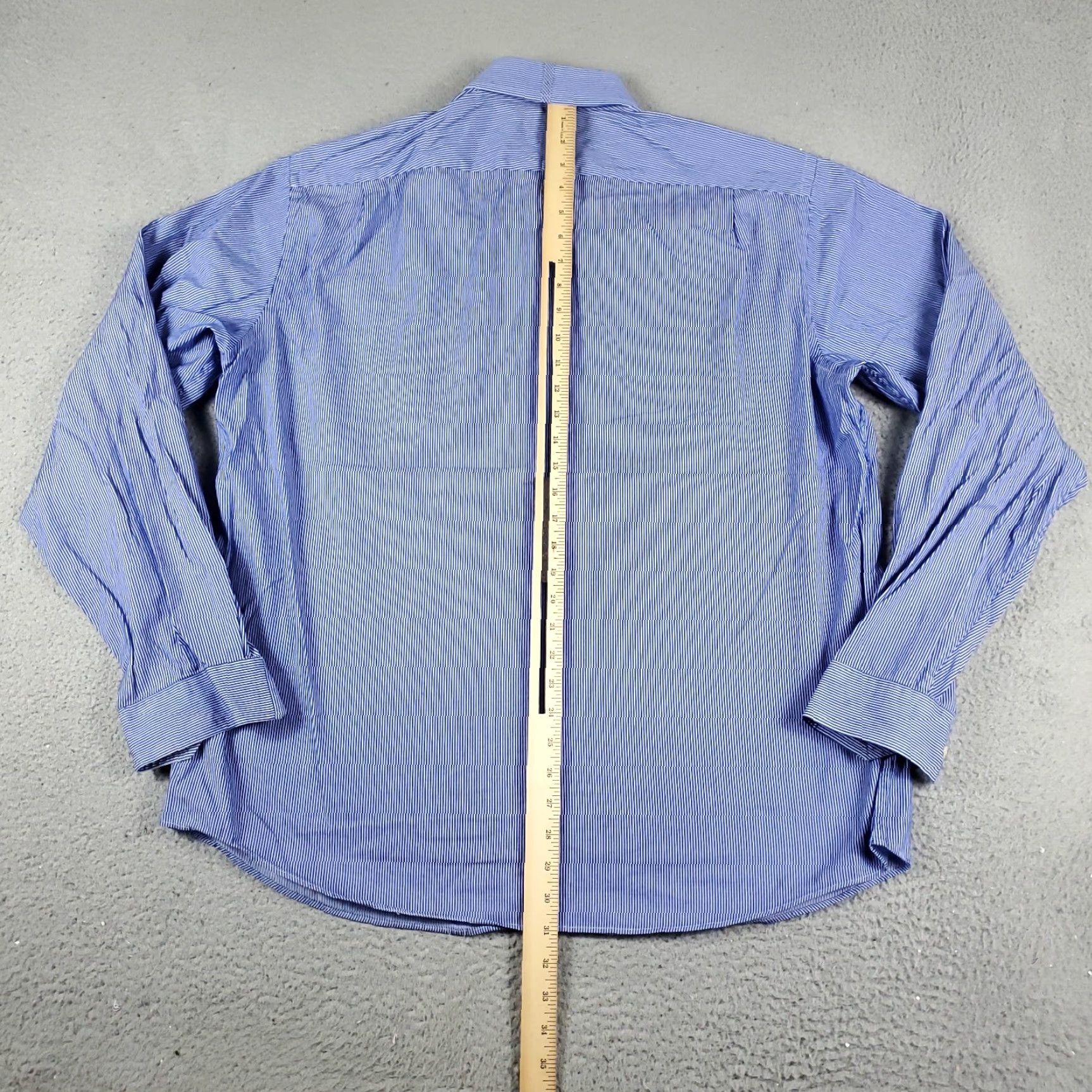 Ben Sherman Ben Sherman Shirt Men XL Blue Striped Button-Up Long Sleeve Mens Size US XL / EU 56 / 4 - 3 Thumbnail
