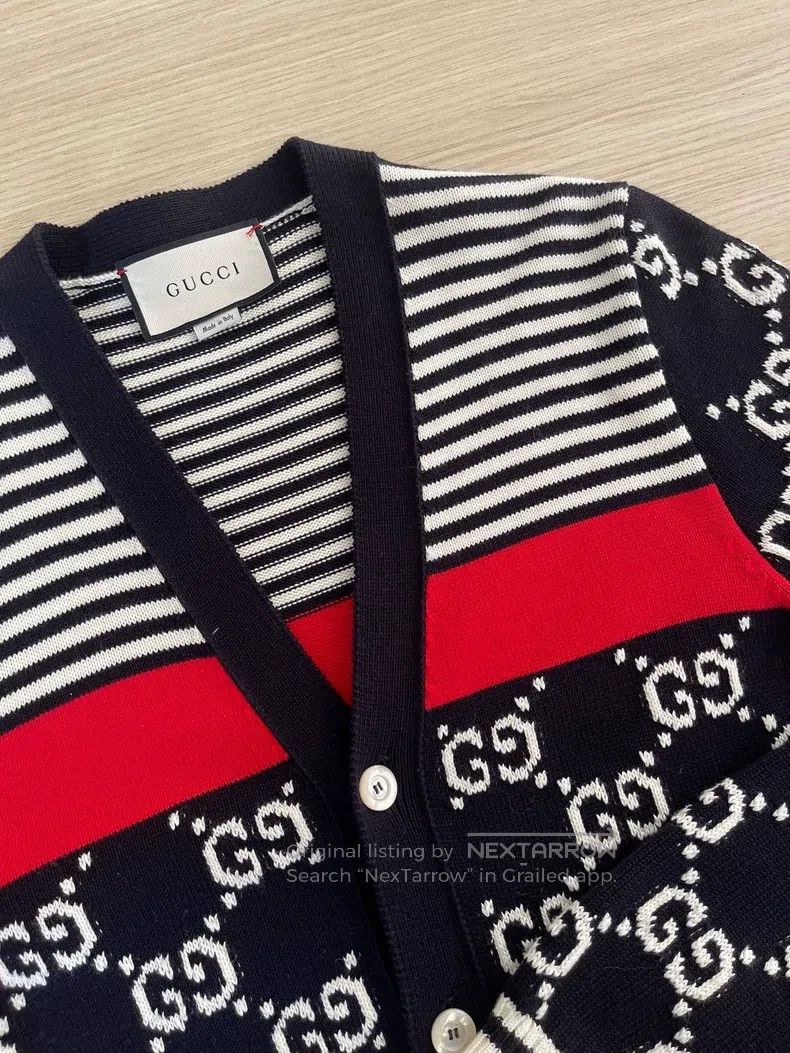 Gucci Gucci Old flower striped cardigan coat Size S / US 4 / IT 40 - 4 Thumbnail
