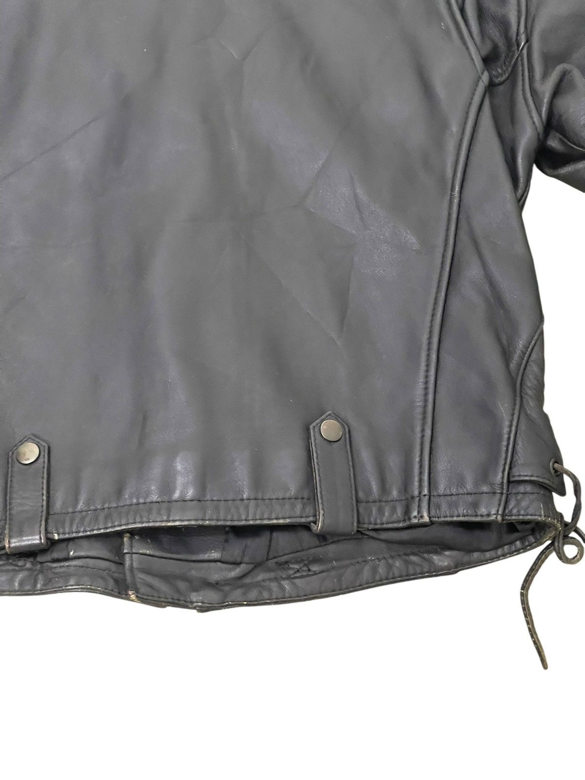 Kadoya Vtg Kadoya Akira Leather Jacket Cowhide Double Collar 2🟦 Size US L / EU 52-54 / 3 - 19 Thumbnail