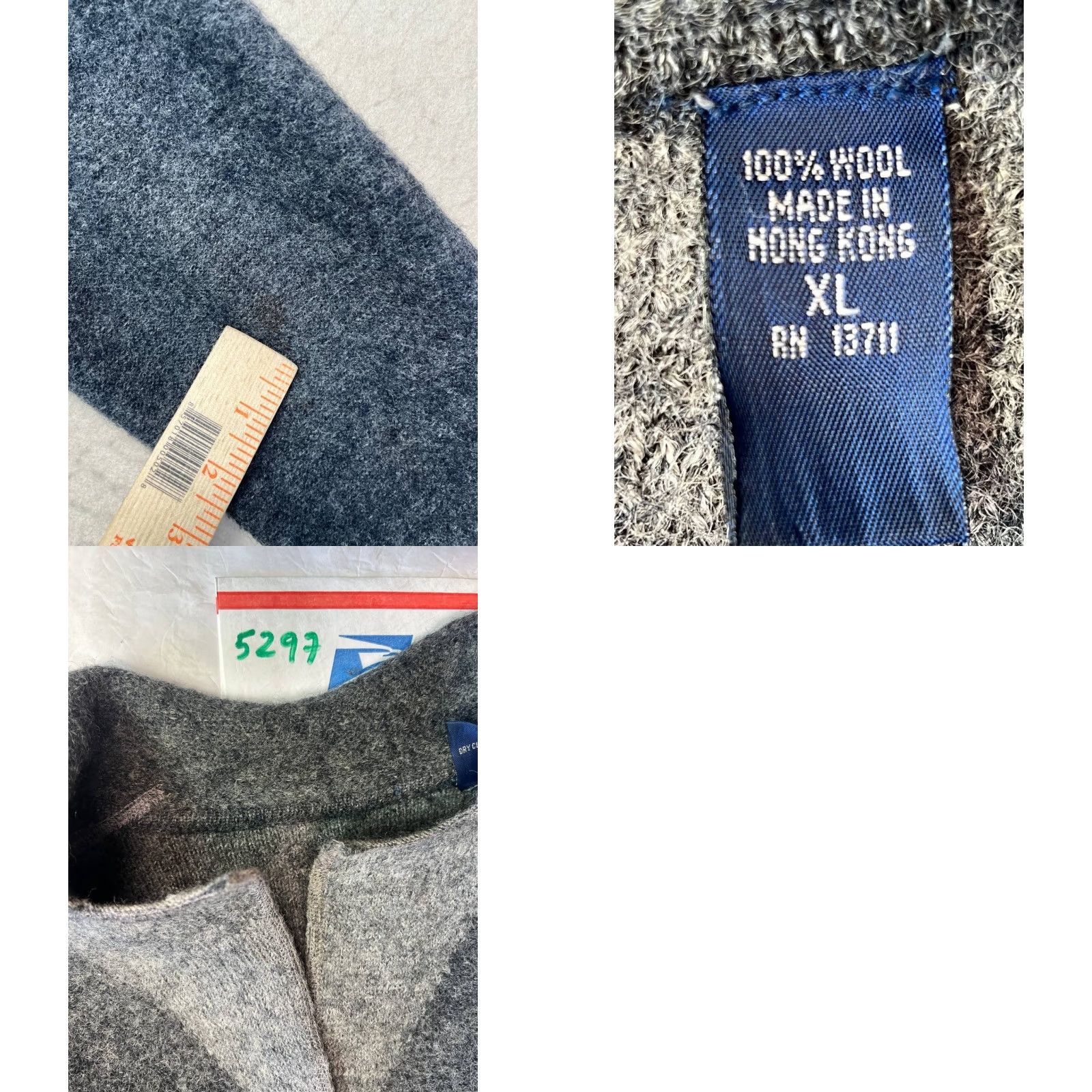 Ralph Lauren VINTAGE Ralph Lauren Cardigan Gray 100% Wool 3 Button Women's XL Sweater Long Sleeve V-Neck Potable Pockets City Classic Size XL / US 12-14 / IT 48-50 - 9 Thumbnail