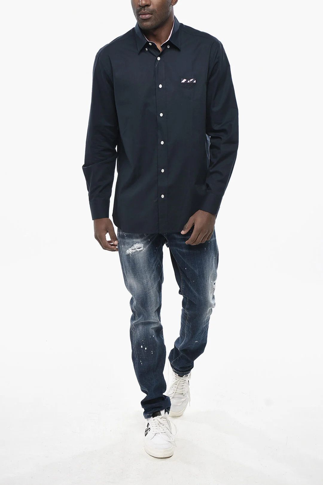 Eden Park og1mm0426 Cotton Shirt in Blue Size US L / EU 52-54 / 3 - 4 Thumbnail