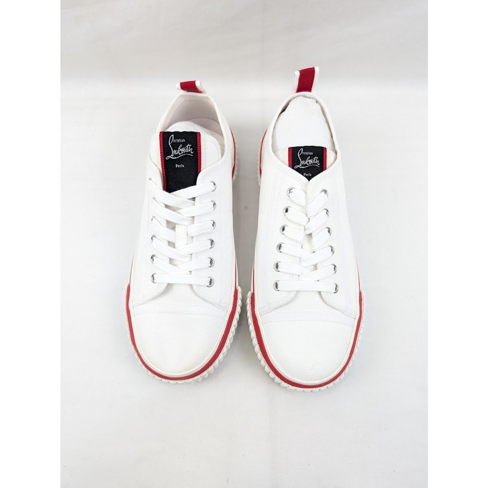 Christian Louboutin o1rshd1 Pedro Boat Flat Sneakers in White Size US 11 / EU 44 - 14 Thumbnail
