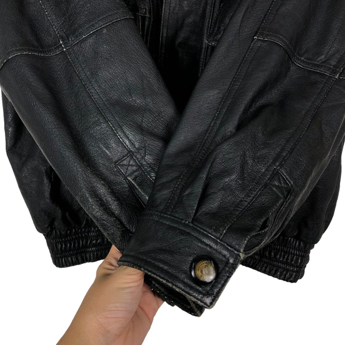 Japanese Brand 🔥Biker Leather Jacket F Concept Men Gold Issey Miyake Size US M / EU 48-50 / 2 - 15 Thumbnail