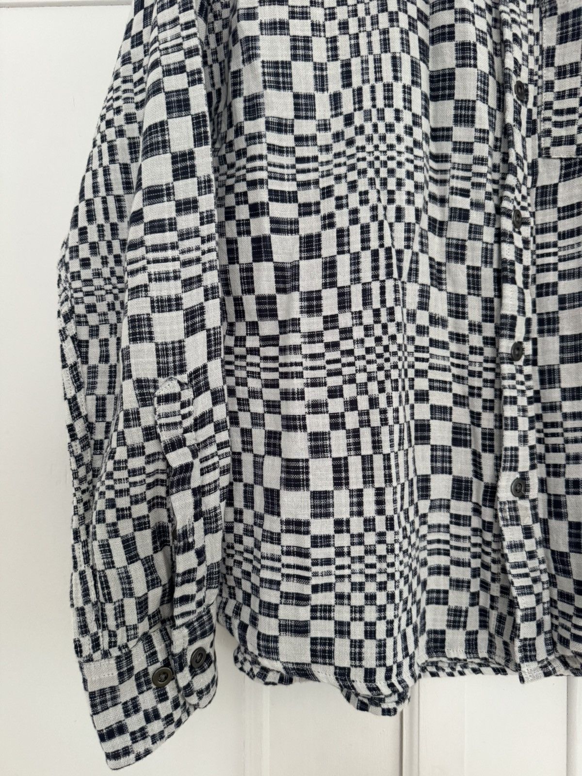 Corridor Corridor High Focus Check Long Sleeve Small White Navy Size US XS / EU 42 / 0 - 5 Thumbnail