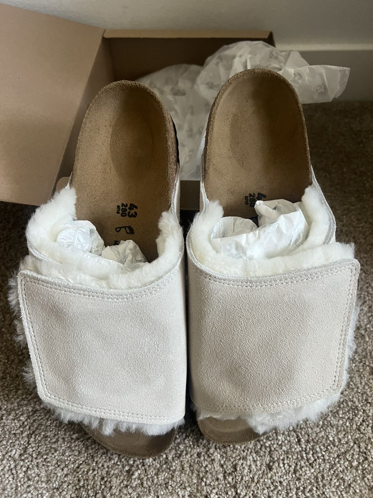 Stussy Birkenstock x Stussy Solana Shearling Slide 'Bone' Size US 10 / EU 43 - 3 Thumbnail