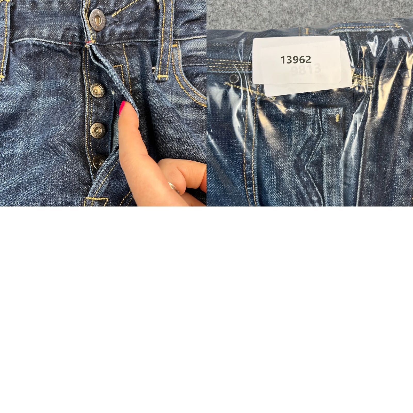 Replay Replay Jeans Regular Straight 31 34 Dark Blue 100% Cotton Mens Size US 31 - 9 Thumbnail