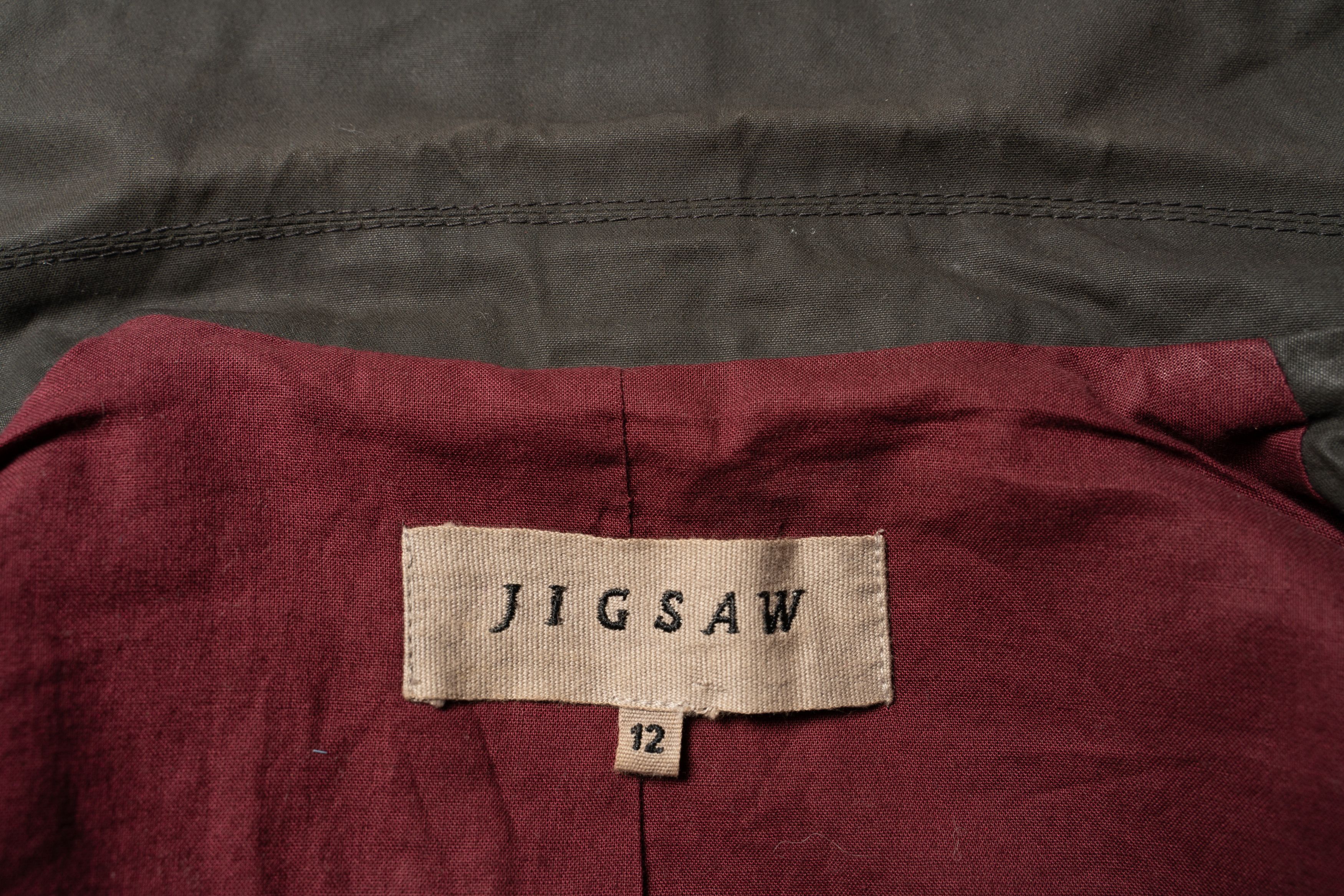 Jigsaw 🔴JIGSAW British Millerain Waxed Cotton Trench Coat Size L / US 10 / IT 46 - 8 Thumbnail