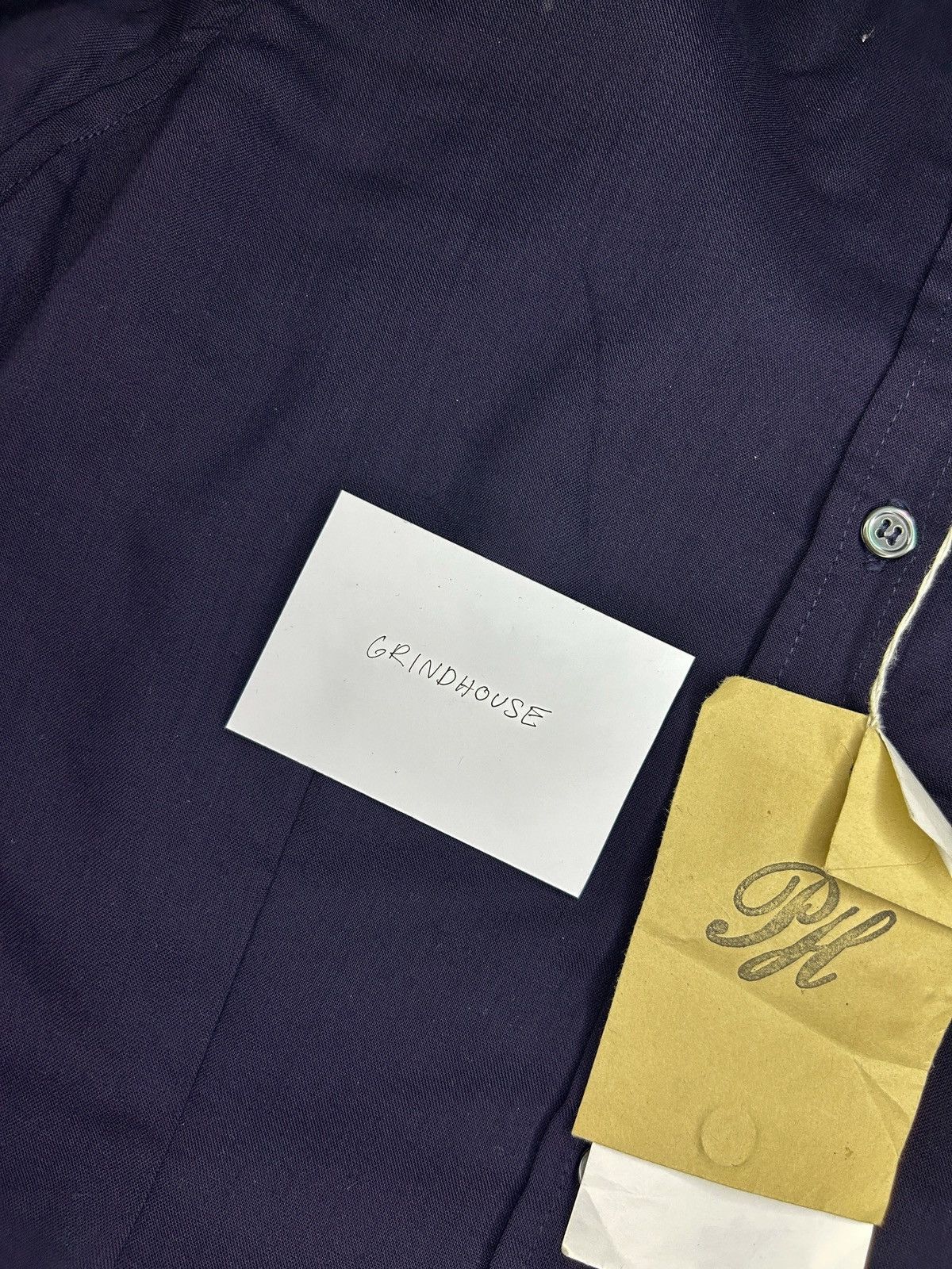 Paul Harnden Shoemakers Navy Wool Button Up Shirt Size S / US 4 / IT 40 - 13 Thumbnail