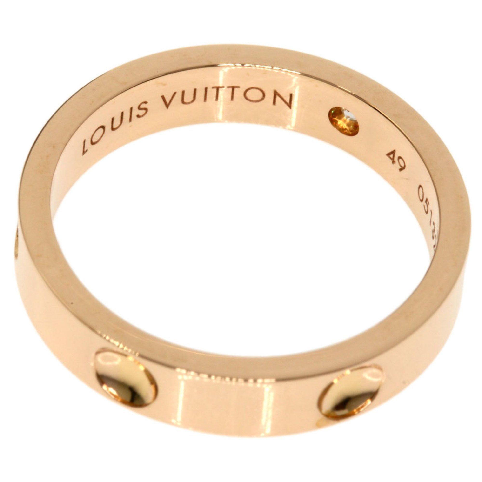 Louis Vuitton Ring LV Instinct M00514 Gunmetal Gold Metal Size L Men's  LOUIS VUITTON