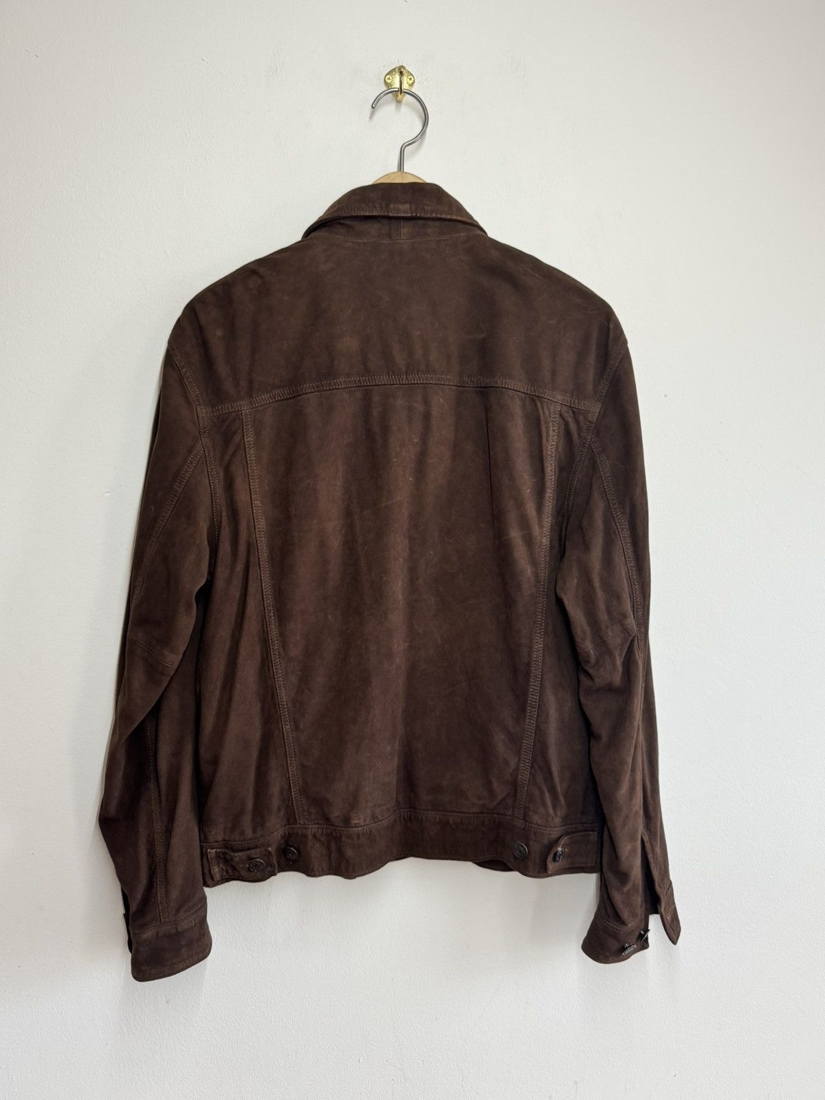Polo Ralph Lauren Polo Ralph Lauren Goat Suede Trucker Jacket Tobacco Brown Size US M / EU 48-50 / 2 - 5 Thumbnail