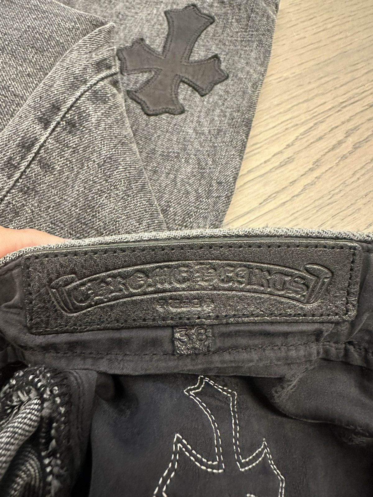 Chrome Hearts 🔥Chrome Hearts Grey Jeans with Patches🔥 Size US 38 / EU 54 - 9 Thumbnail