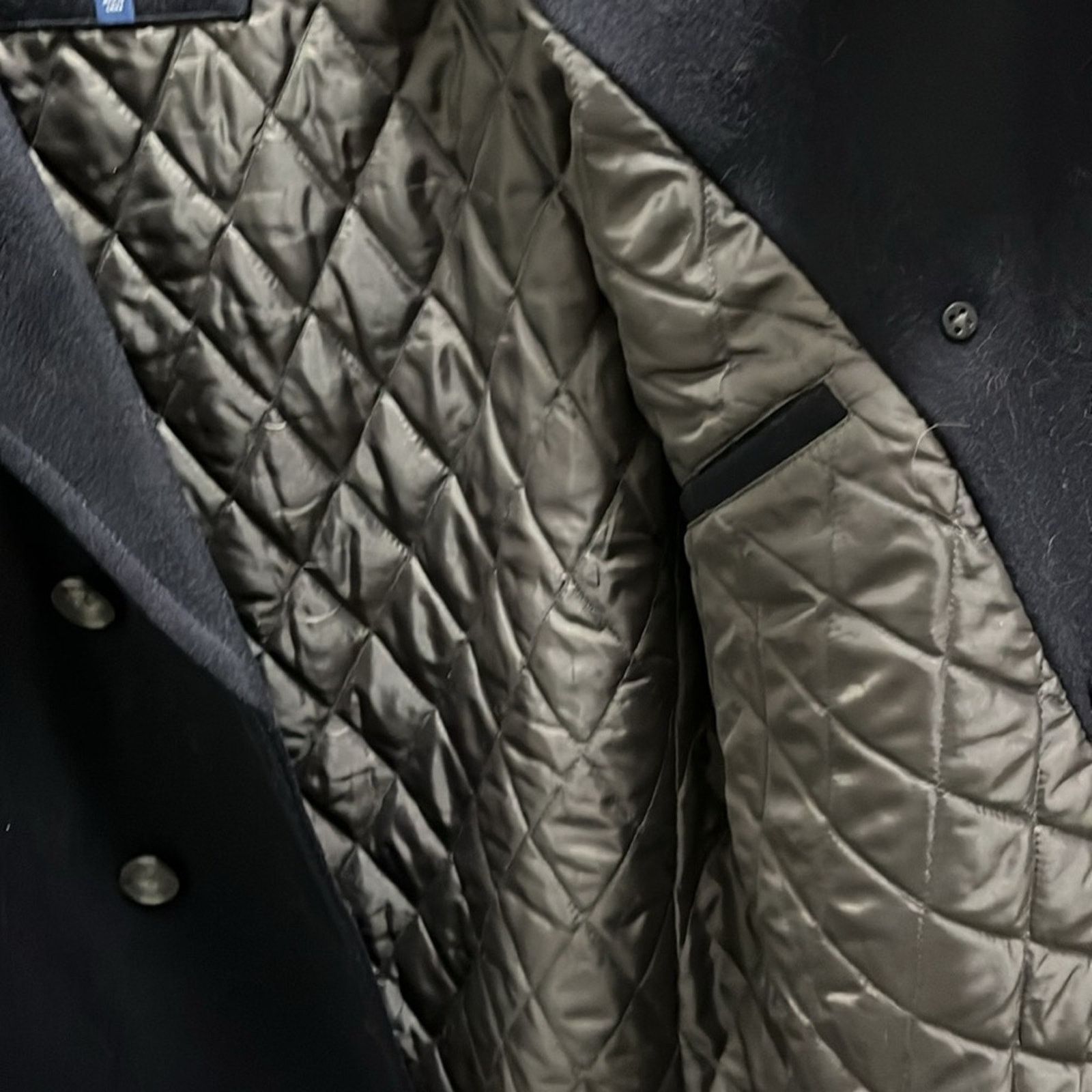 Nautica Nautica Men Large Peacoat Wool Blend Double Coat Dark Blue Size US L / EU 52-54 / 3 - 9 Thumbnail