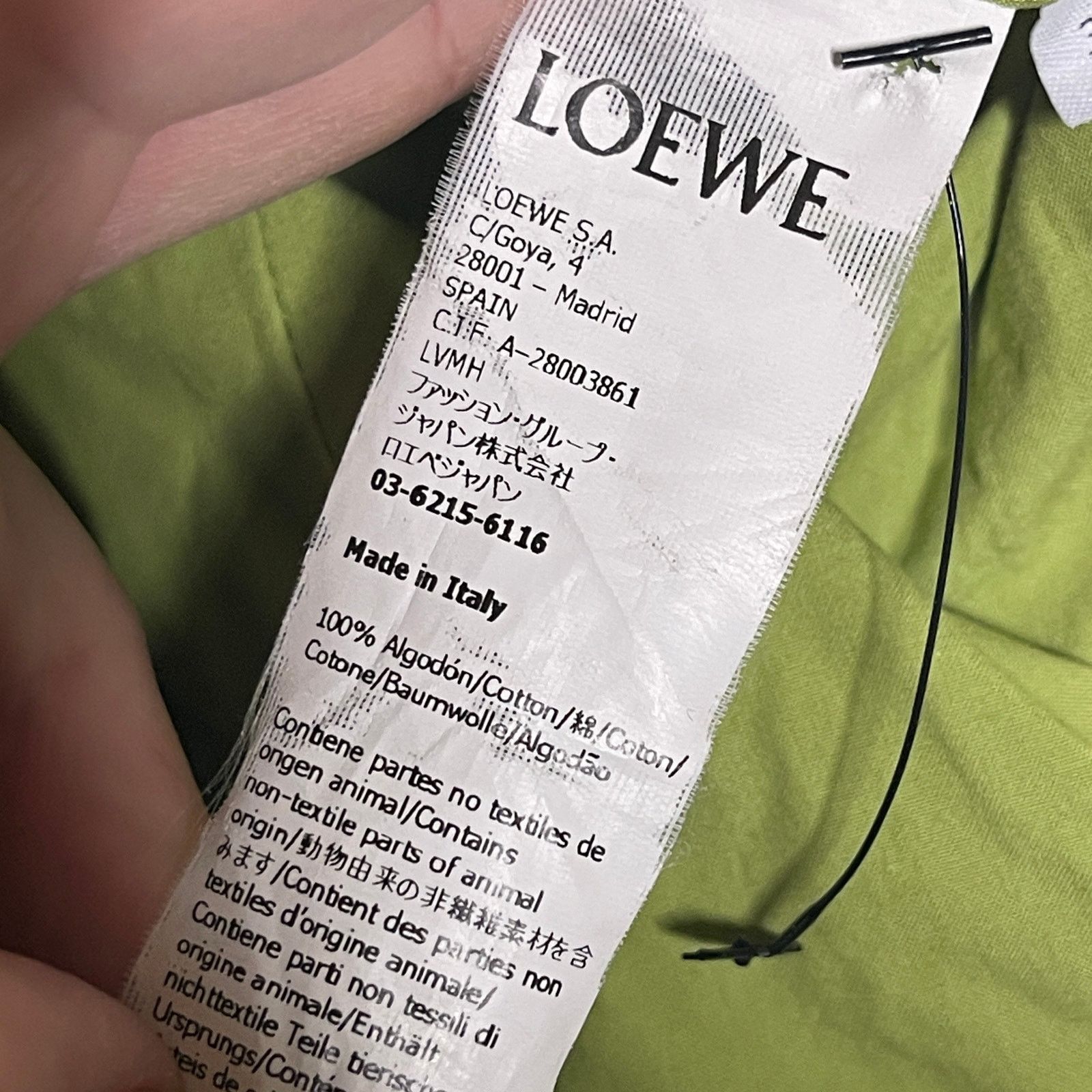 Loewe Loewe Cotton shirt dress in Lime Green sz FR 38 US 4-6 Size S / US 4 / IT 40 - 8 Thumbnail
