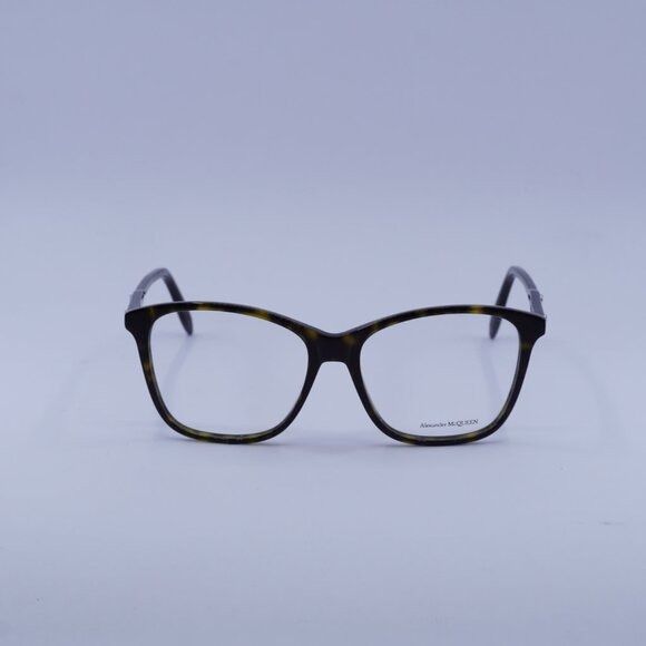 Alexander McQueen Alexander McQueen AM0191O 002 Eyeglasses Havana 54mm Square Size ONE SIZE - 3 Thumbnail