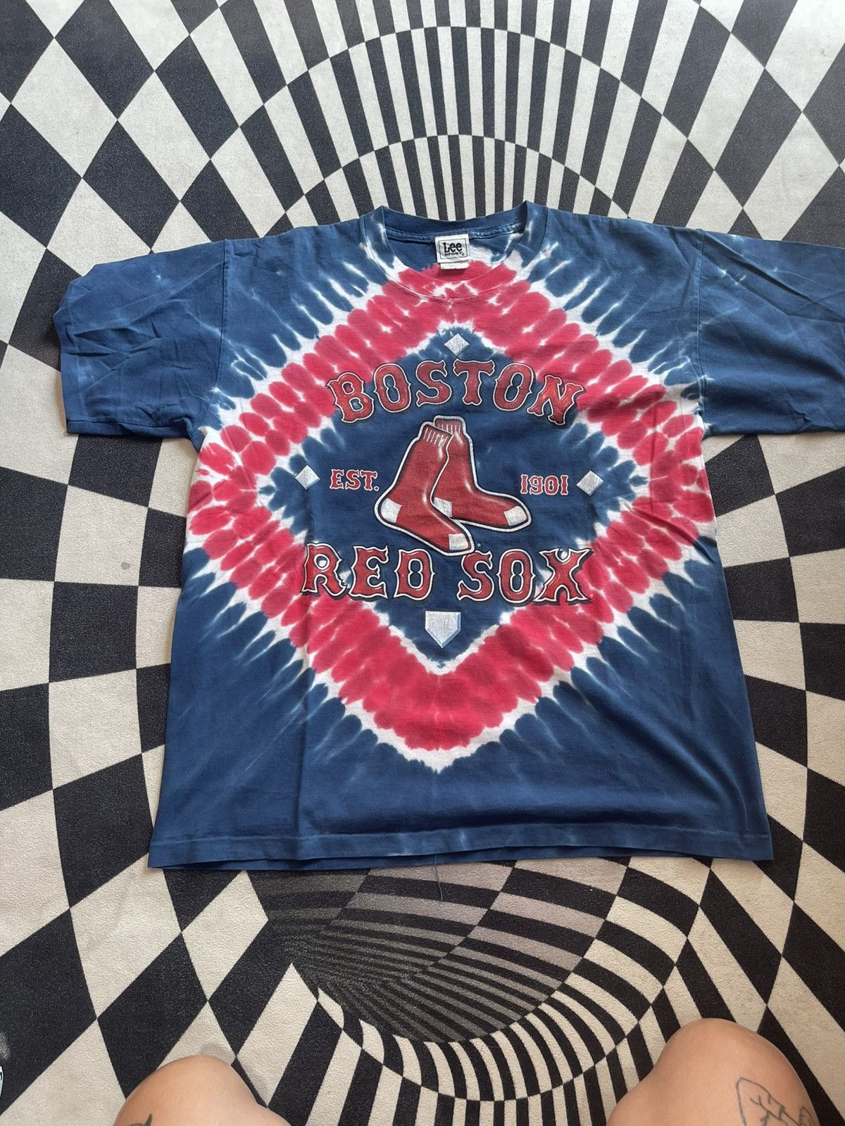 MLB Vintage 90s Lee Sport Boston Red Sox Tie-Dye T-Shirt Size L Size US L / EU 52-54 / 3 - 2 Thumbnail