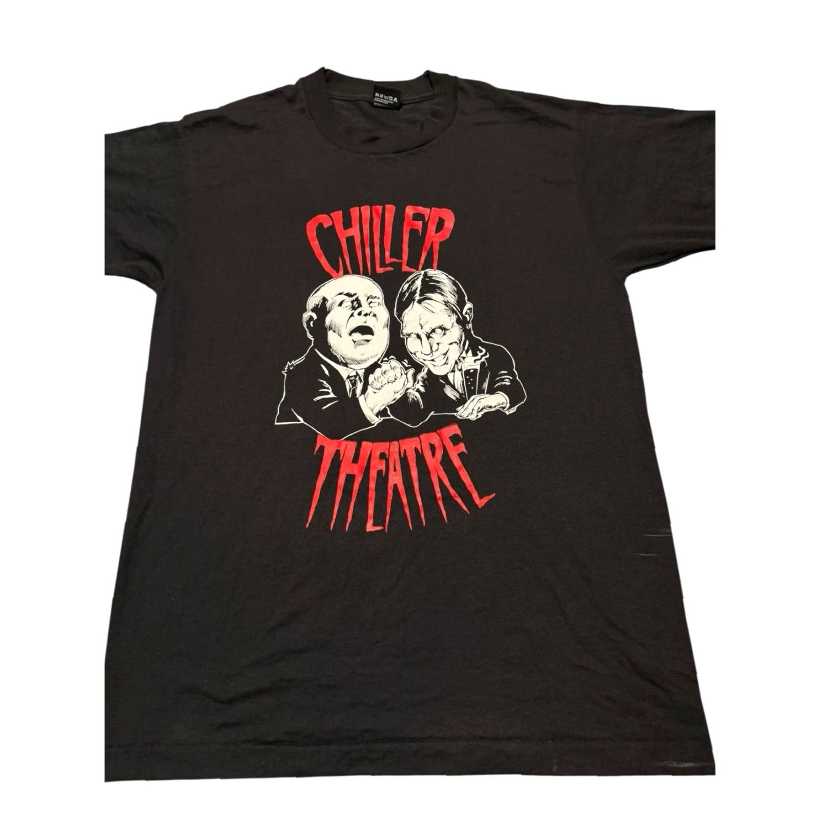 Vintage VINTAGE 90s Chiller Theatre T-Shirt L Screen Stars Best Chilly Billy Horror Rare Shirt Unisex Black 1990s Graphic Tee Cotton Short Sleeve Modern Retro Size US L / EU 52-54 / 3 - 2 Thumbnail