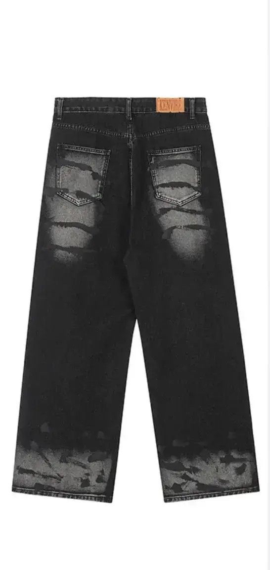 Japanese Brand Vintage Unisex Black Tie Dye Graffiti Pattern Jean Size US 32 / EU 48 - 6 Thumbnail