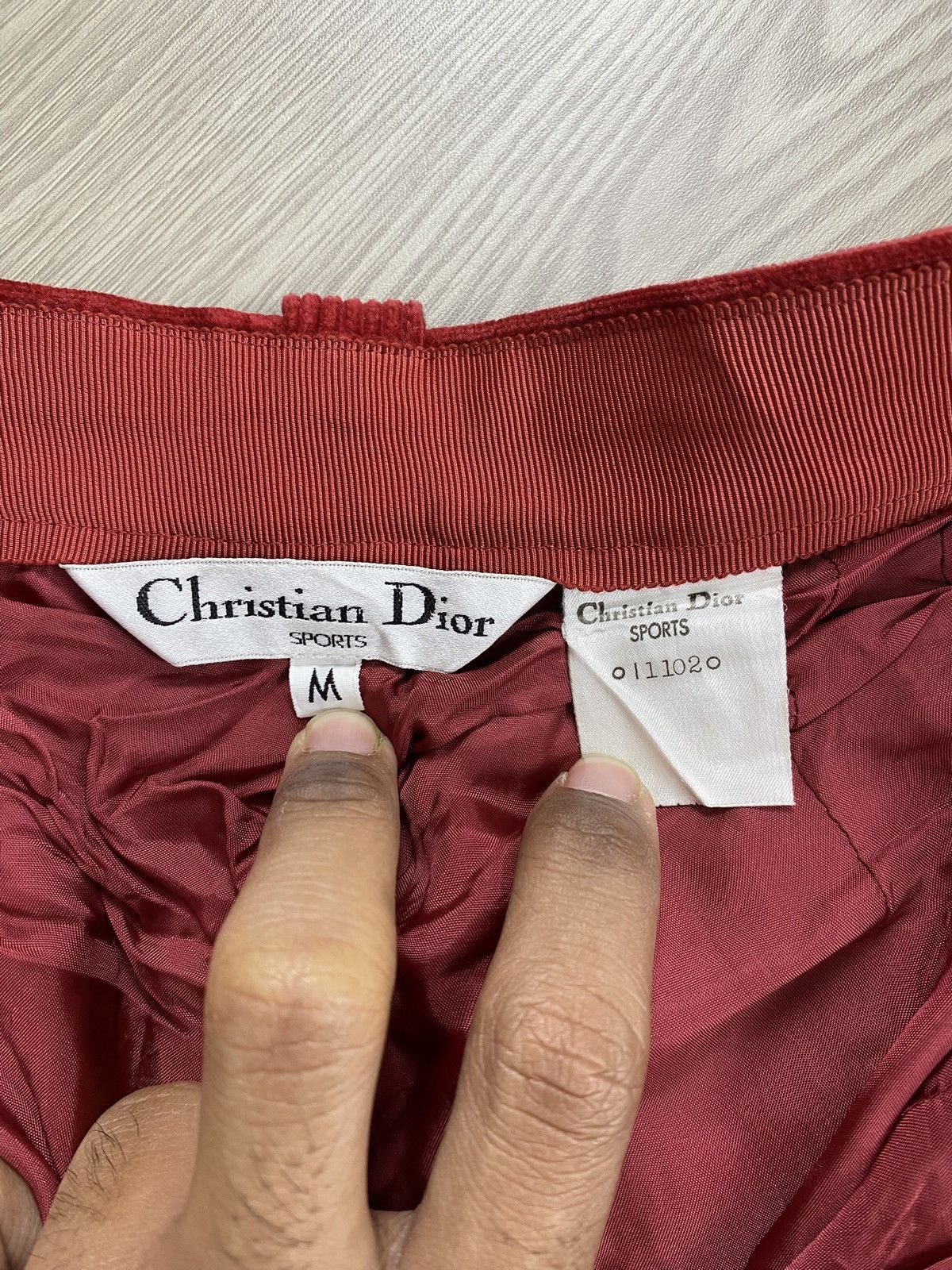 Christian Dior Monsieur 1990s Vintage Christian Dior Sport Red Corduroy Baggy Pants Size 38" / US 16 / IT 52 - 10 Thumbnail