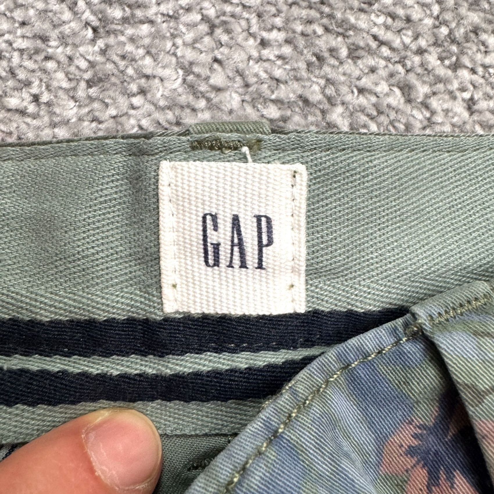 Gap Gap Female Chino Floral Print Cropped Pants Womens 00 Green Cotton Mid Rise Slit? (adjusted) Size 24" / US 00 / IT 34 - 7 Thumbnail