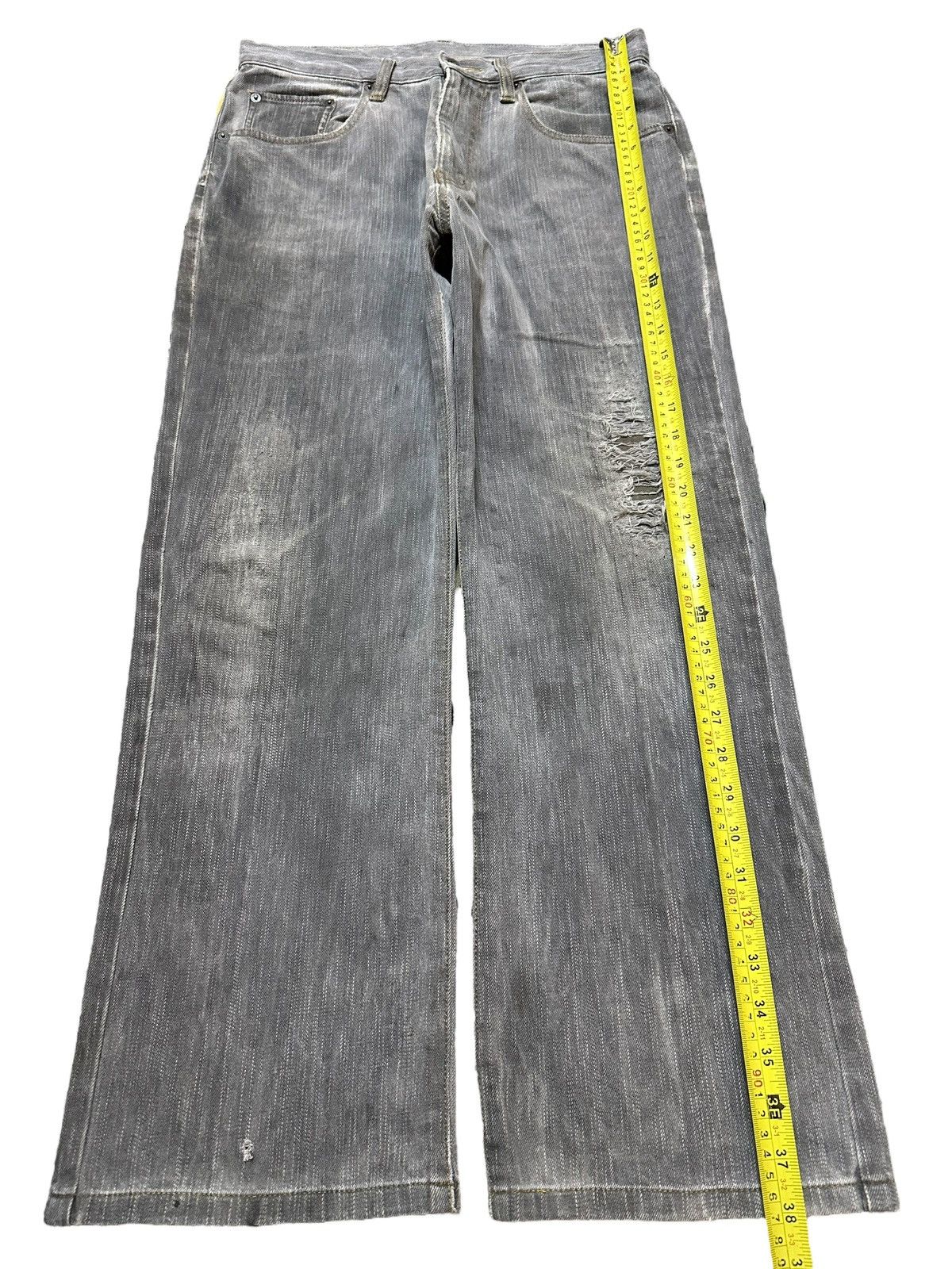 Other Vintage Crocodile Faded Wash Style Distressed Baggy Jeans Size US 30 / EU 46 - 12 Thumbnail