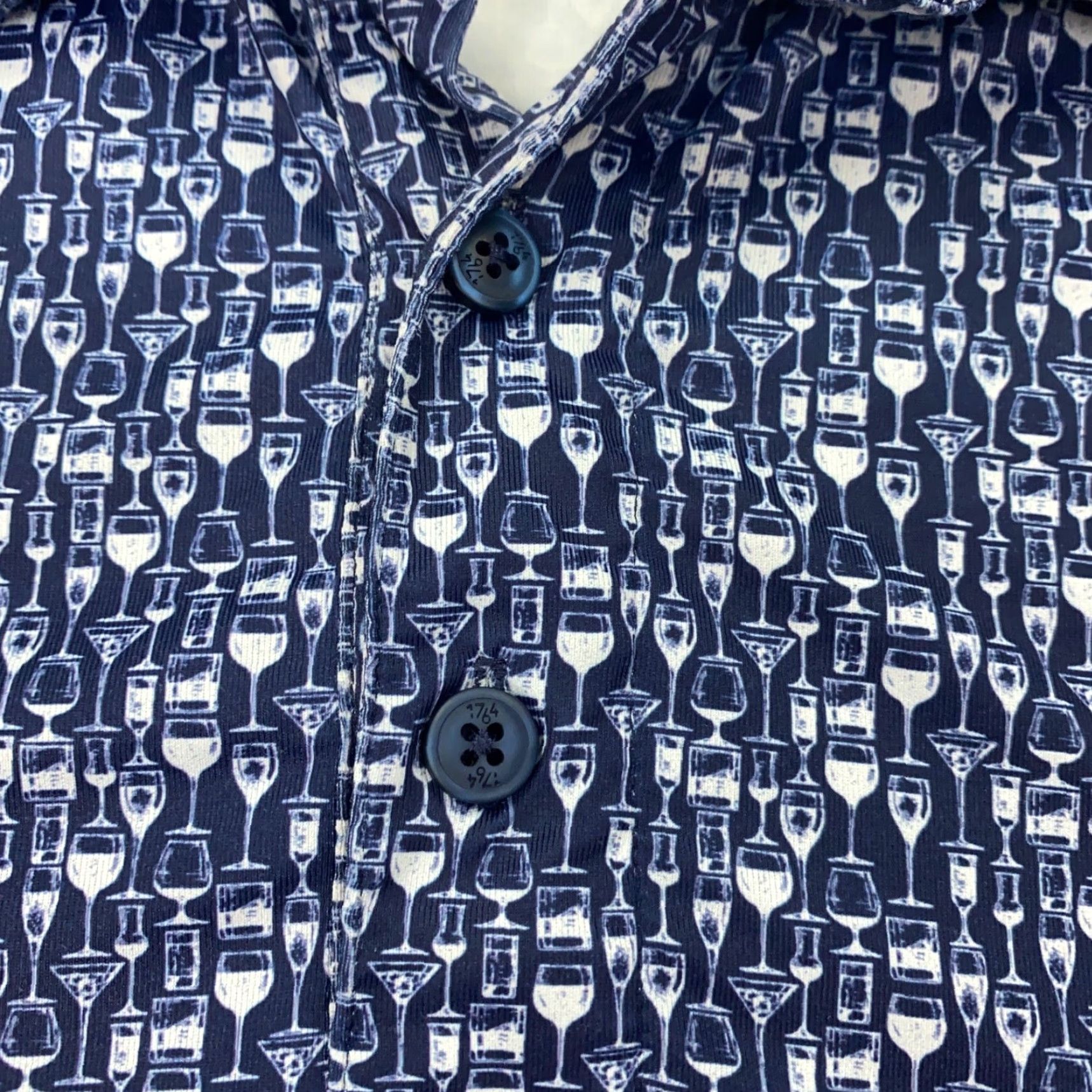 Vintage VINTAGE 1764 Shirt Mens 2XL Blue Polo Golf Cocktails Party Happy Hour Stretch Shirt Size US XXL / EU 58 / 5 - 3 Thumbnail