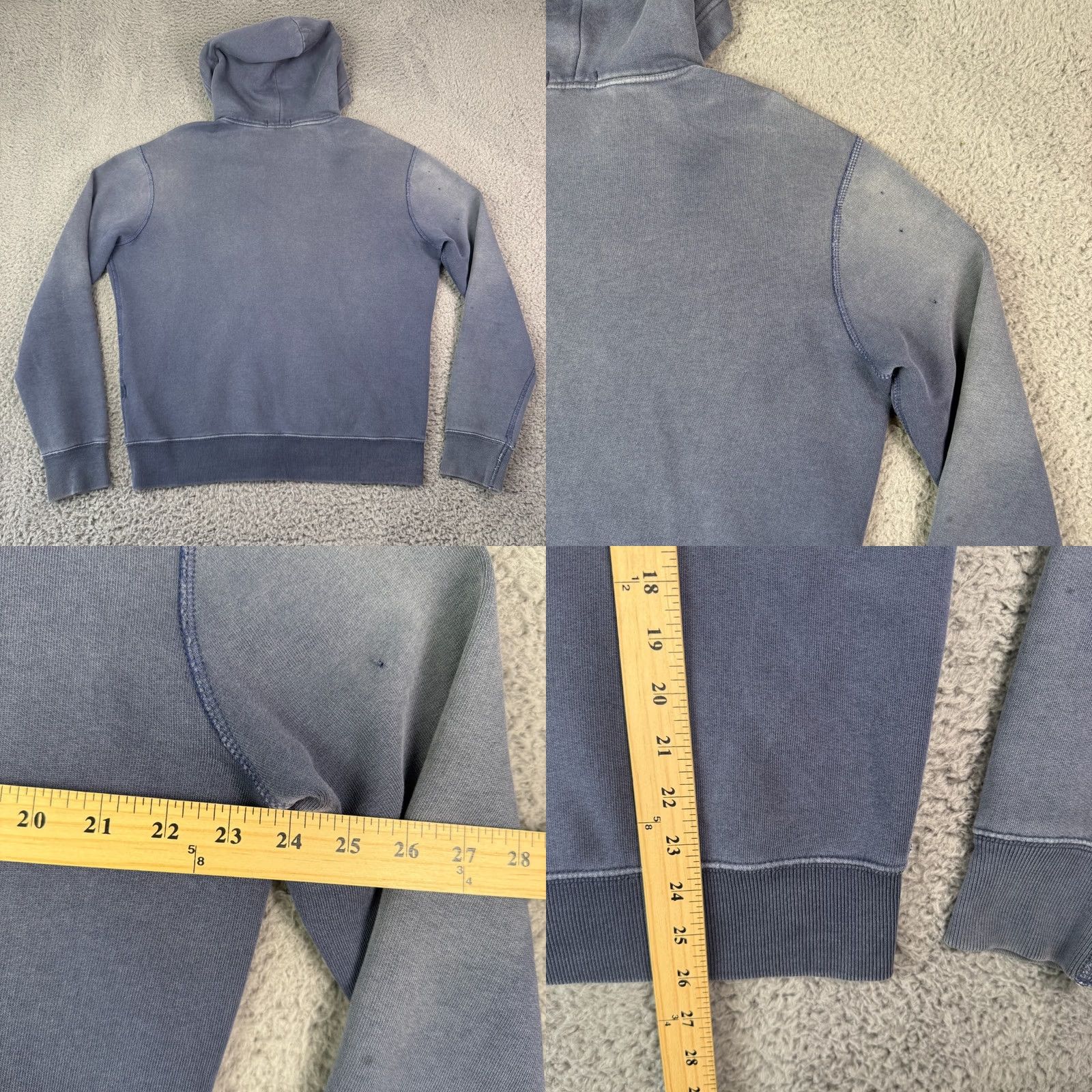 Polo Ralph Lauren VINTAGE Polo Ralph Lauren Hoodie Mens M Blue Faded Thrashed Distressed Boxy Zip Size US M / EU 48-50 / 2 - 8 Thumbnail