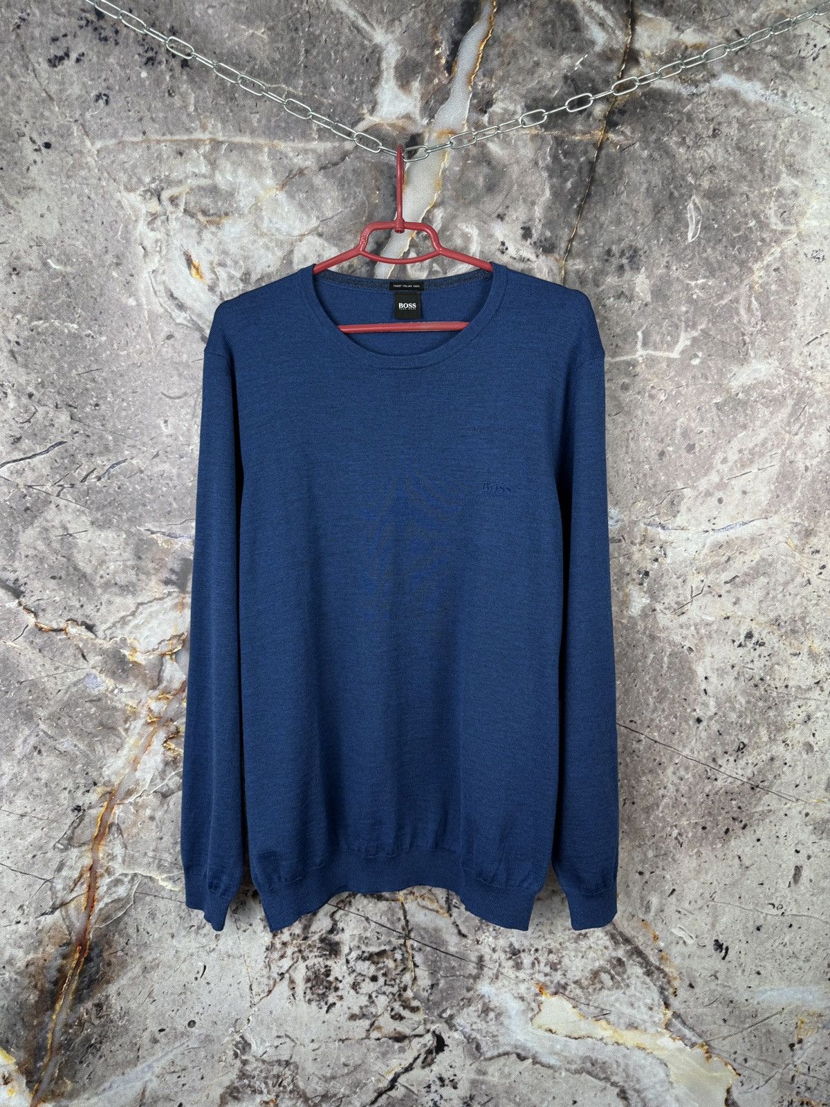Hugo Boss Men’s Hugo Boss Pullover Sweaters Bleu Size XXL Size US XXL / EU 58 / 5 - 1 Thumbnail