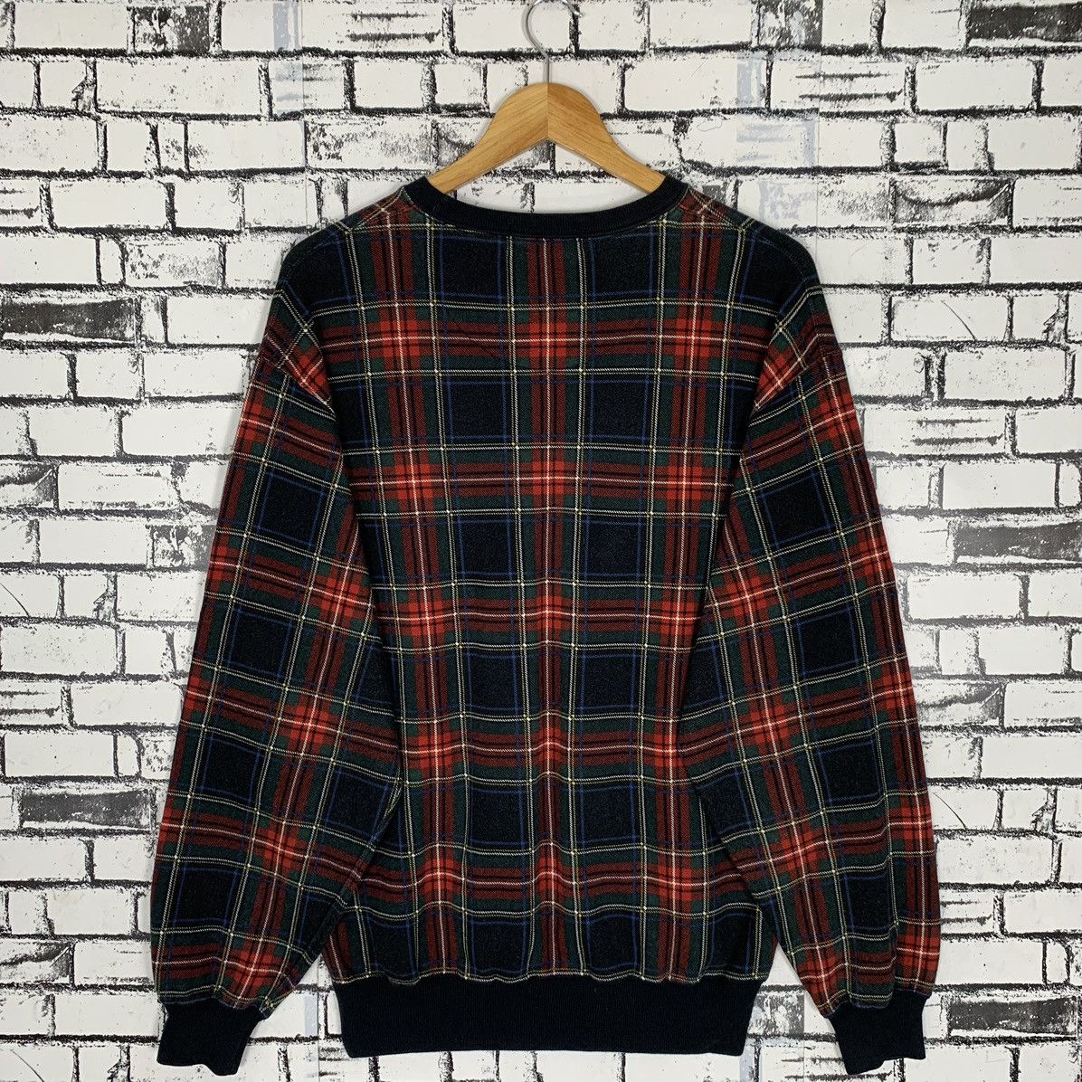Polo Ralph Lauren × Vintage Polo by Ralph Lauren Tartan Checkered Sweatshirt Crewneck Size US M / EU 48-50 / 2 - 7 Thumbnail