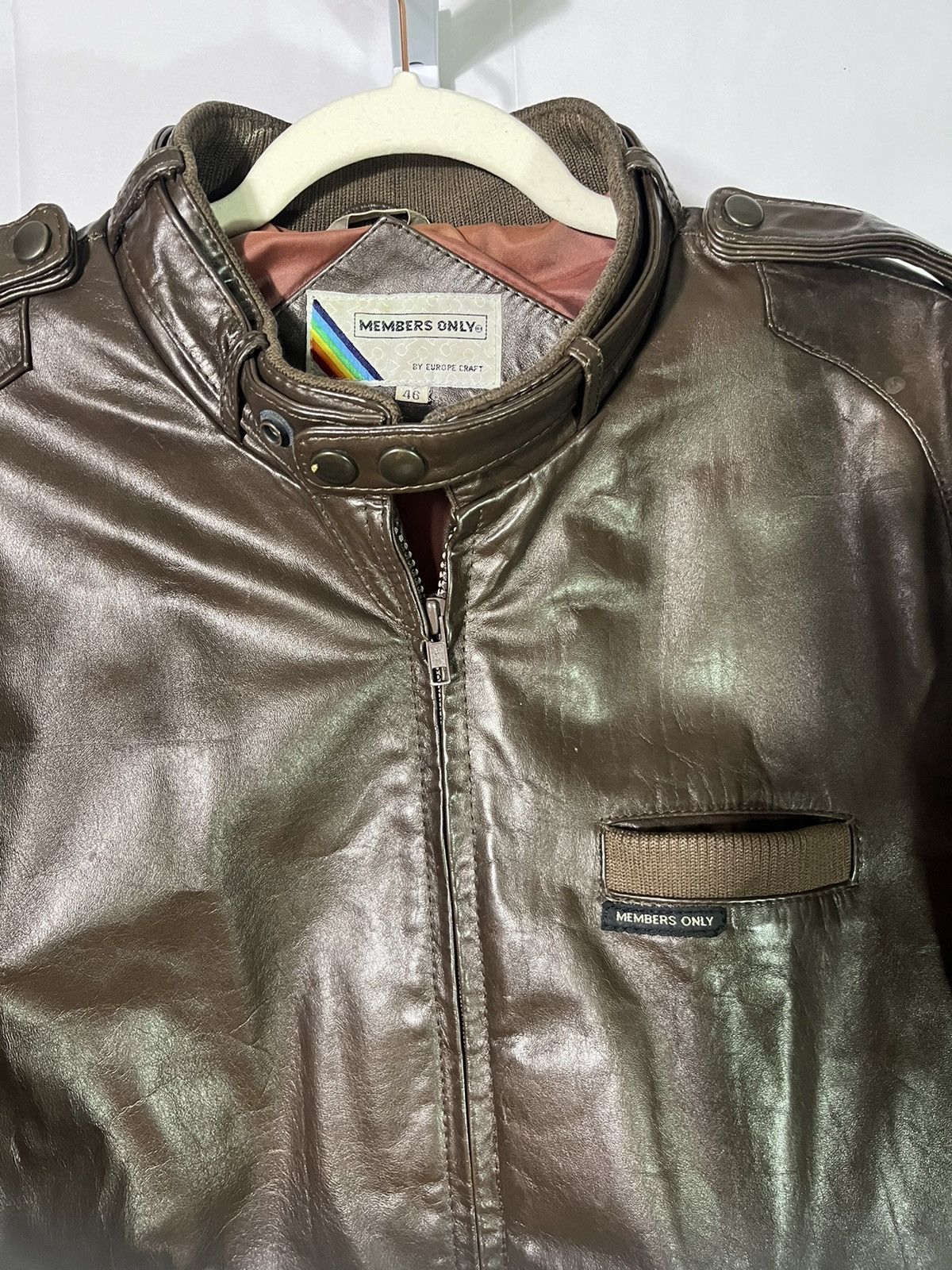 Members Only MEMBERS ONLY Vintage Brown Leather Jacket Size US S / EU 44-46 / 1 - 2 Thumbnail