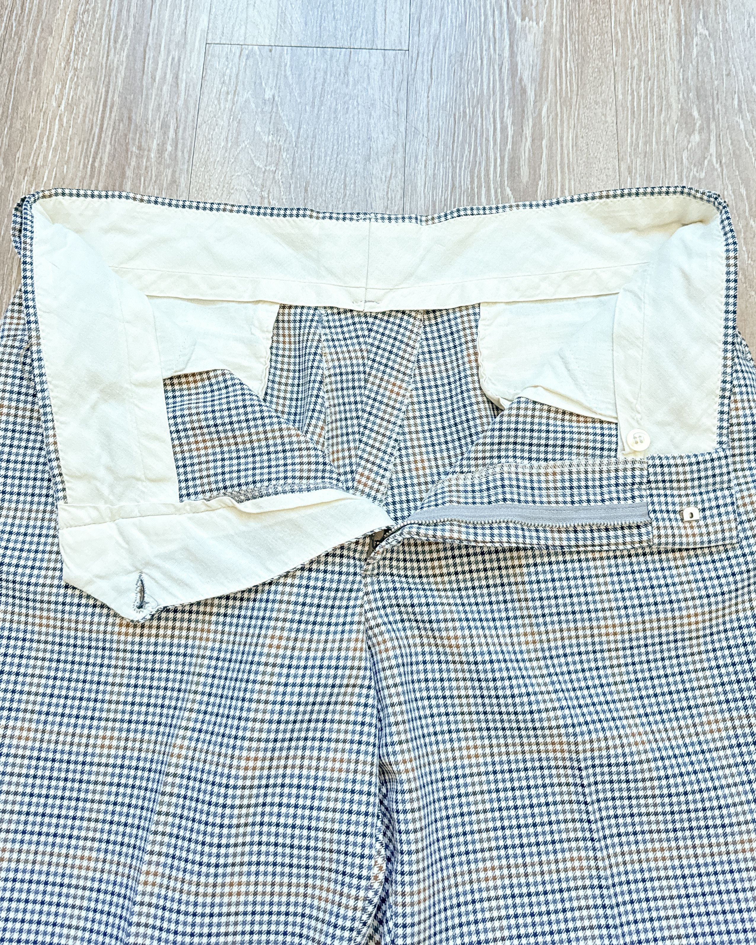 Vintage Vintage 1960s Houndstooth Plaid Disco Dress Trouser Pants 34 Size US 34 / EU 50 - 2 Thumbnail
