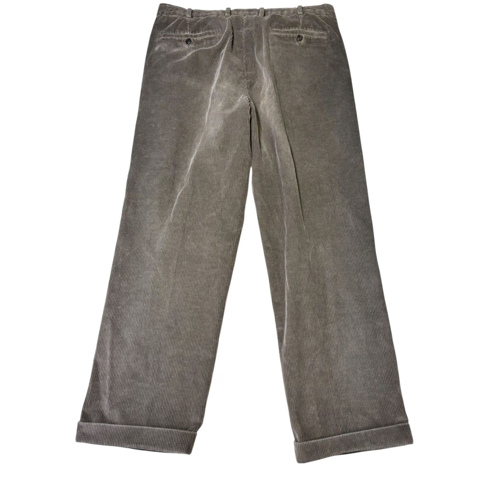 Brooks Brothers Brooks Brothers Mens Grey Corduroy Pleated Casual Dress Pants W40 L32 Size US 40 / EU 56 - 6 Thumbnail