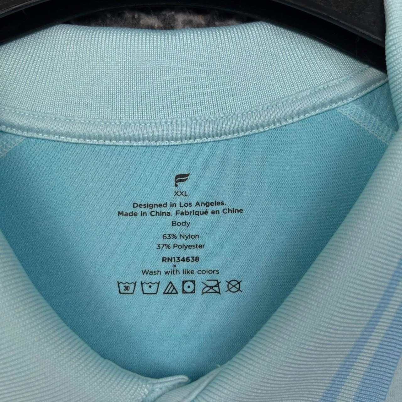 Fabletics Fabletics Performance Golf Polo Shirt Men Blue Collared 2XL Size US XXL / EU 58 / 5 - 7 Thumbnail