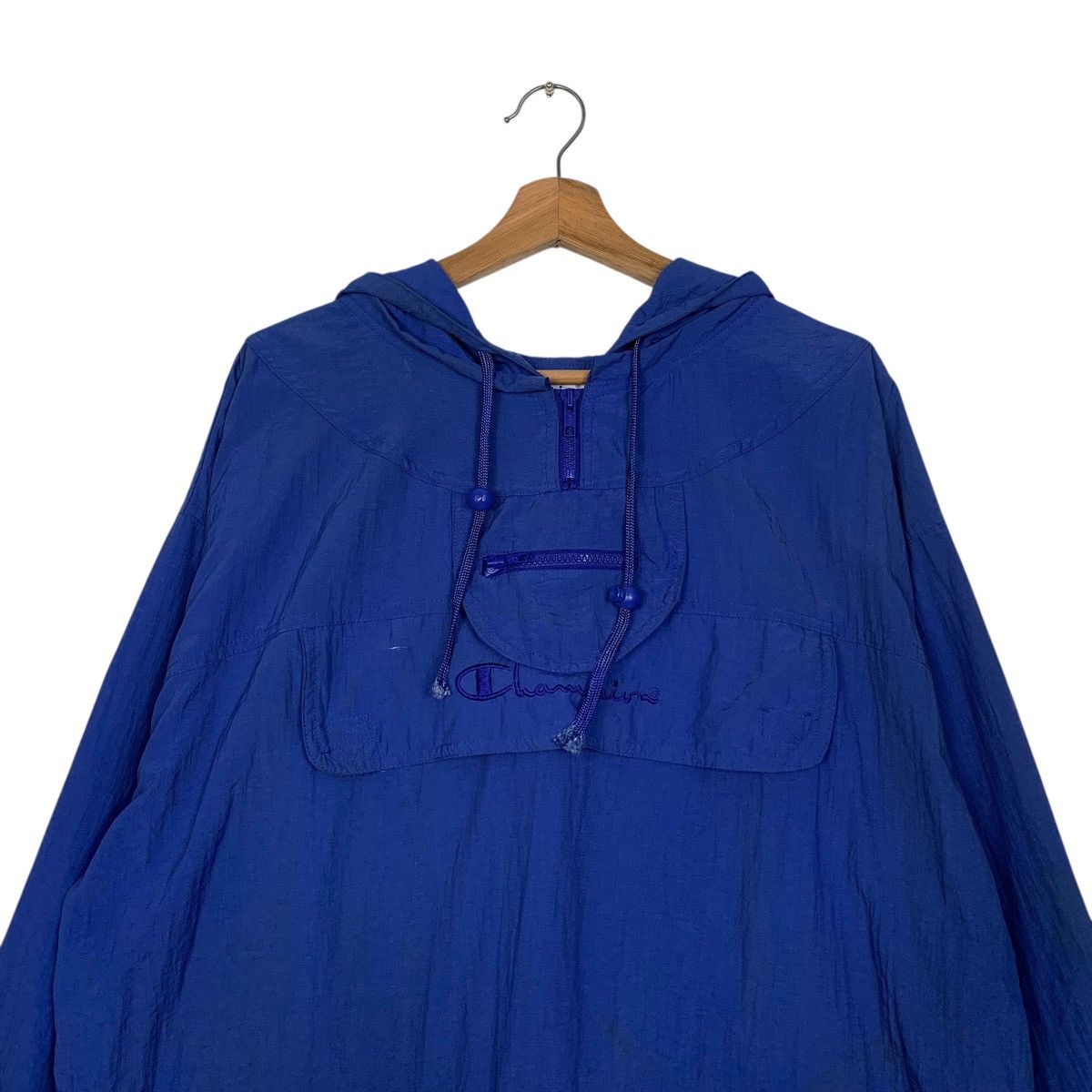 Champion Vintage 90s Champion Anorak Pullover Nylon Hoodie Size US XL / EU 56 / 4 - 11 Thumbnail