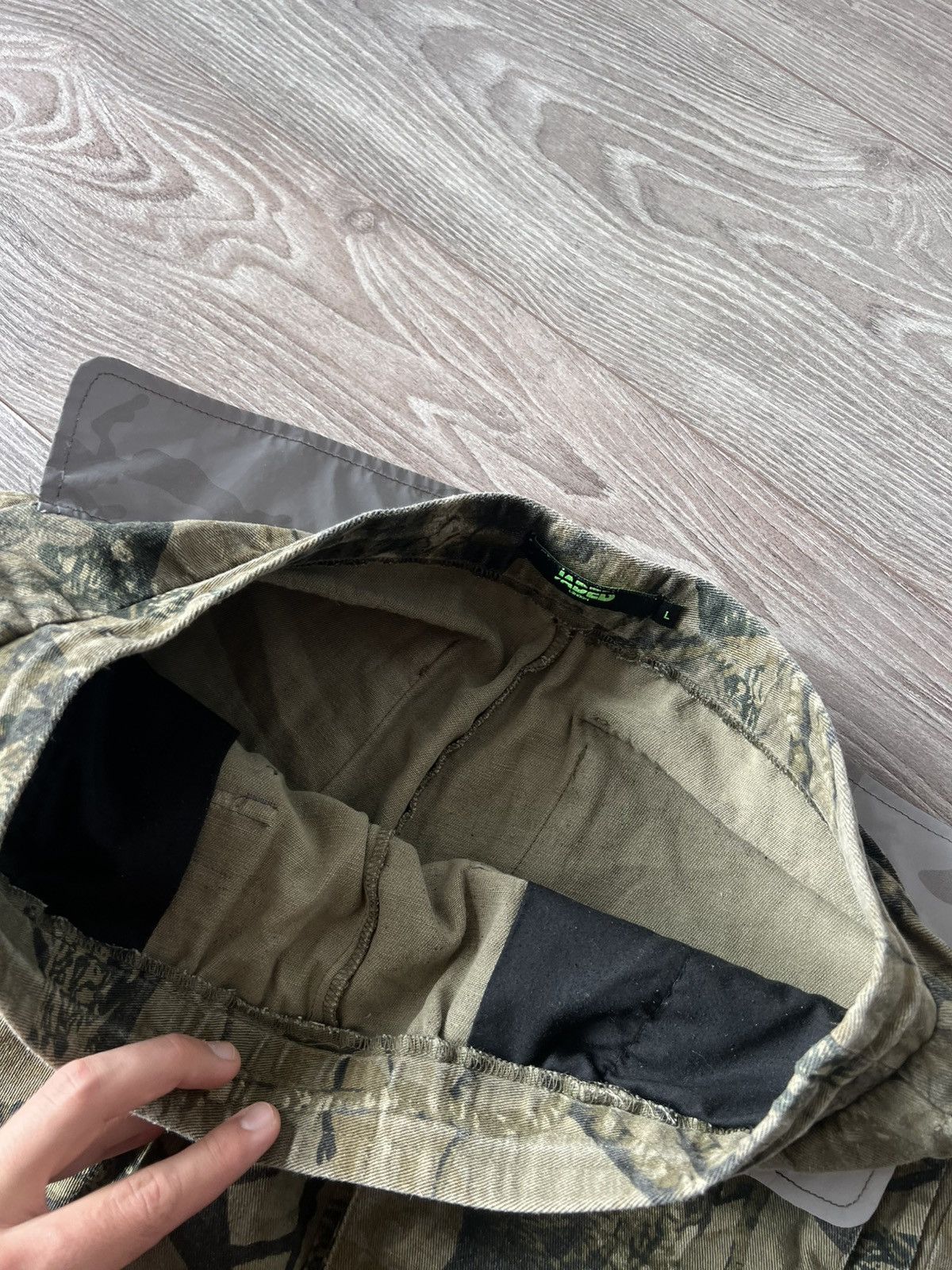 Jaded London Jaded London Reflective Patch Pocket Y2k Sequin Camo Pants Size US 34 / EU 50 - 14 Thumbnail
