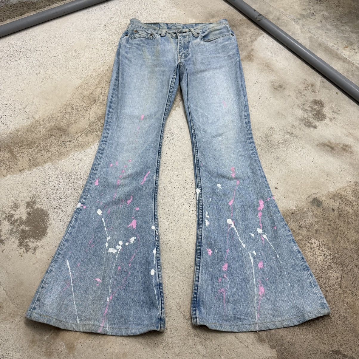 Levi's Vintage Y2K Levis W317 Flare Paints Designer Inspired Pants Size 30" / US 8 / IT 44 - 1 Thumbnail