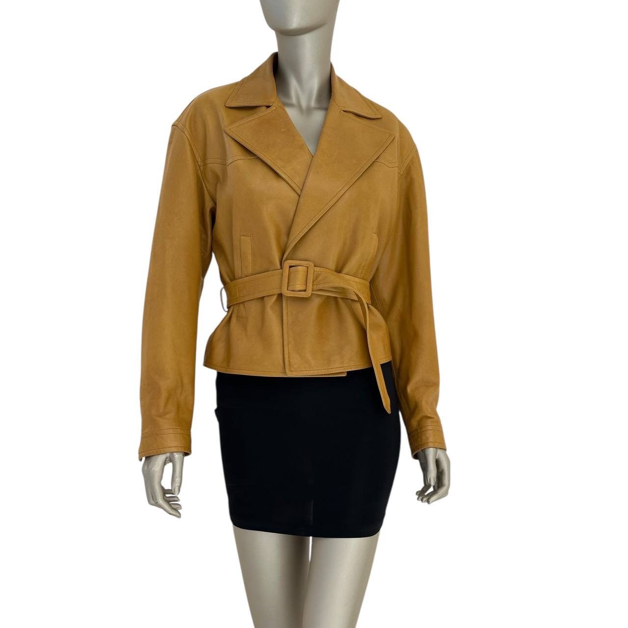 Saint Laurent Paris Saint Laurent Brown Leather Double Breasted Jacket Sz.40 Size M / US 6-8 / IT 42-44 - 1 Thumbnail
