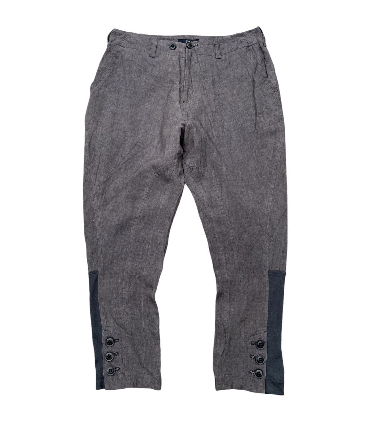 Yohji Yamamoto 1990s - Vintage Y’s Yohji Yamamoto Linen Cropped Pant Size US 30 / EU 46 - 1 Thumbnail