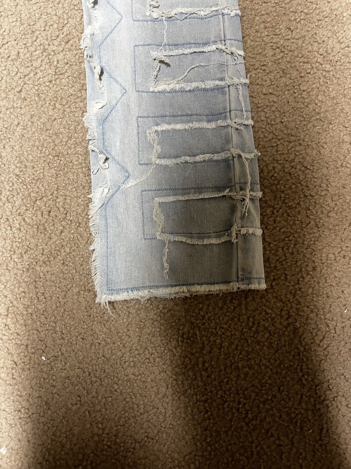 Designer Stacked Jean Size 29x30- Ships within 1 day Size US 29 - 4 Thumbnail