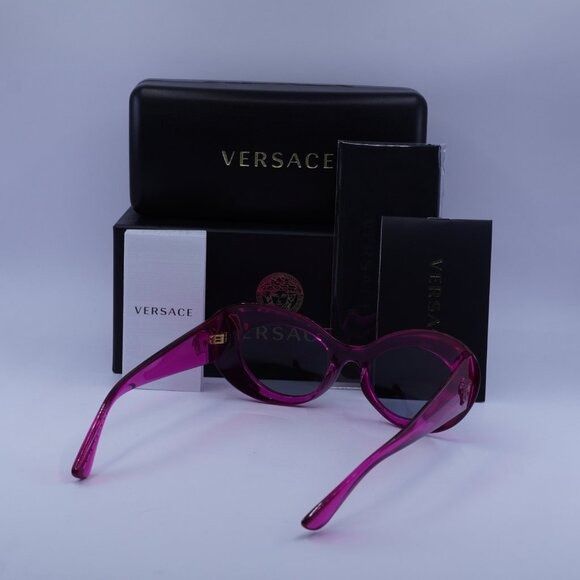 Versace Versace VE4456U 533487 Sunglasses Pink Oval Frame Size ONE SIZE - 12 Thumbnail