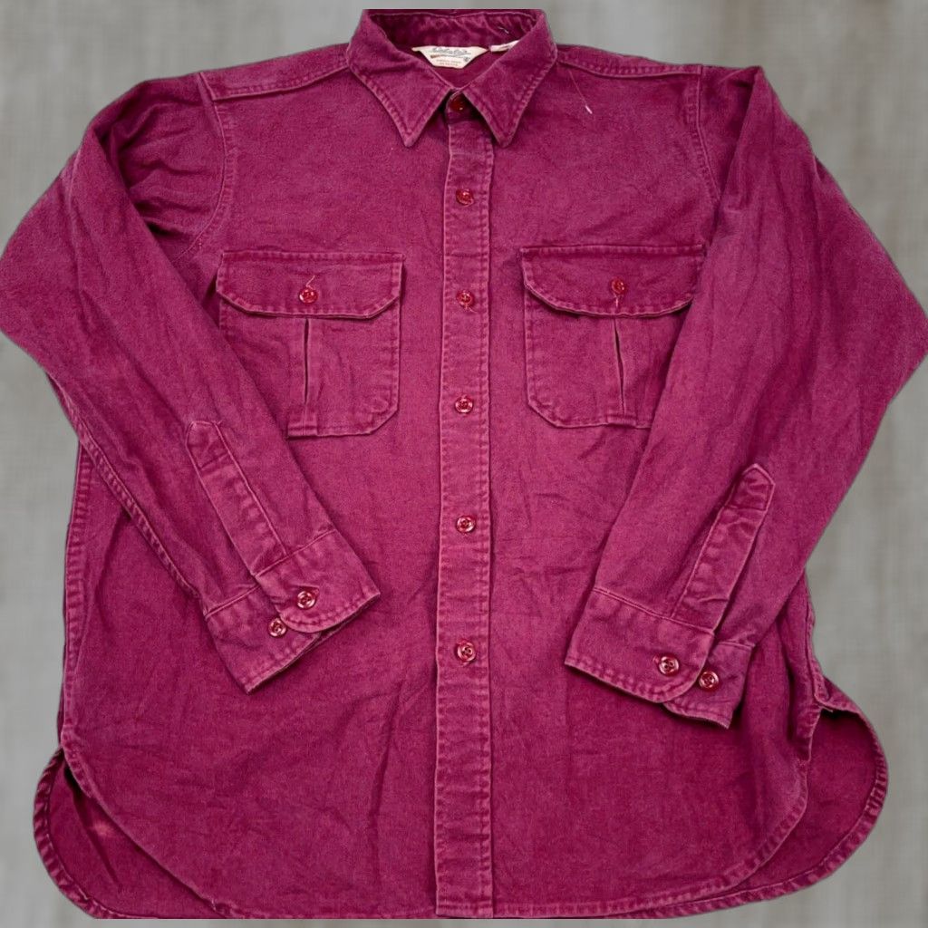Vintage VINTAGE Cabela's Shirt Men L Red Button-Up Heavyweight Flannel 90s 80s Size US L / EU 52-54 / 3 - 1 Thumbnail