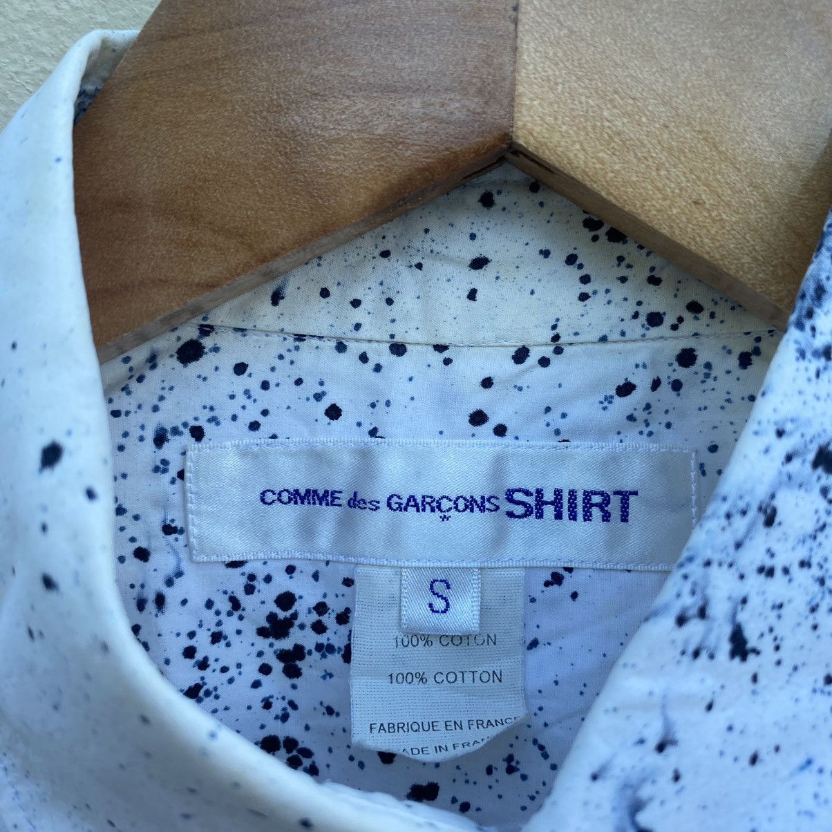 Comme des Garcons Comme des Garcons White Ink Splatter Longsleeve Shirt Size US S / EU 44-46 / 1 - 7 Thumbnail