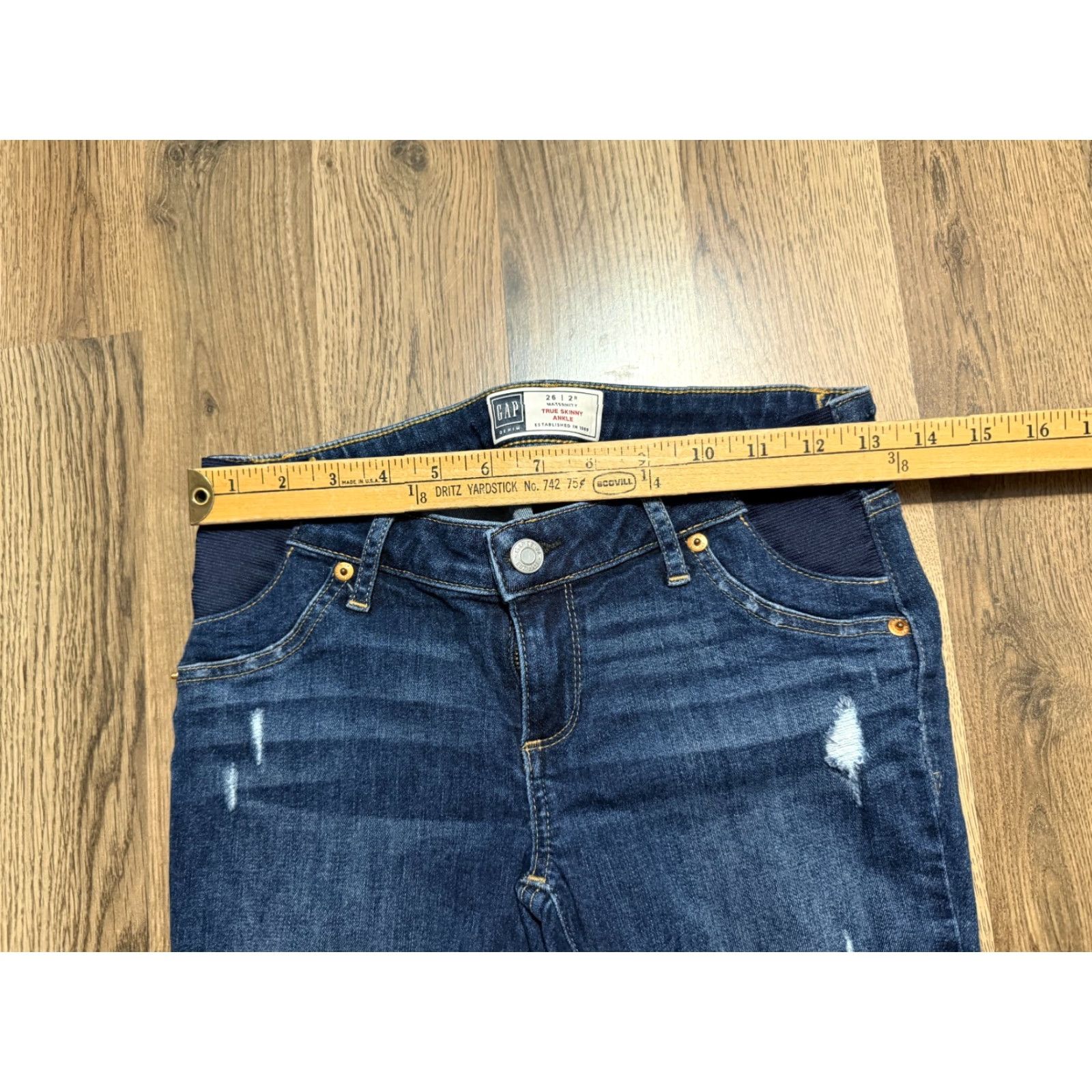 Gap GAP Denim Jeans Women's Size 2R Blue Maternity True Skinny Ankle Size 26" / US 2 / IT 38 - 5 Thumbnail